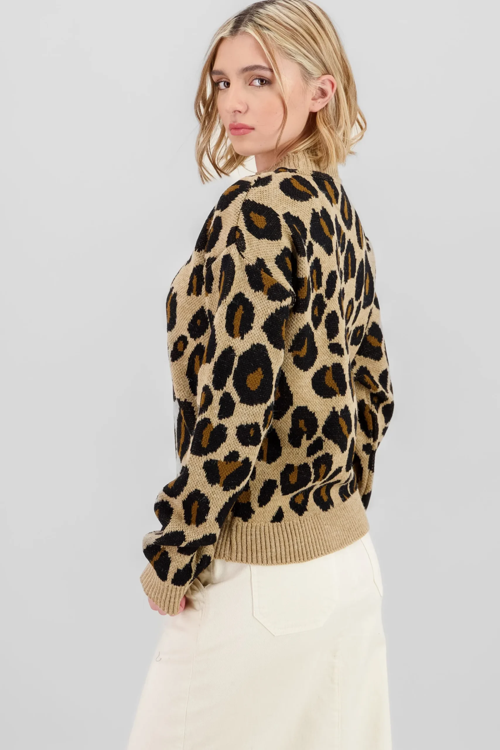 Shasa Animal Print Sweater