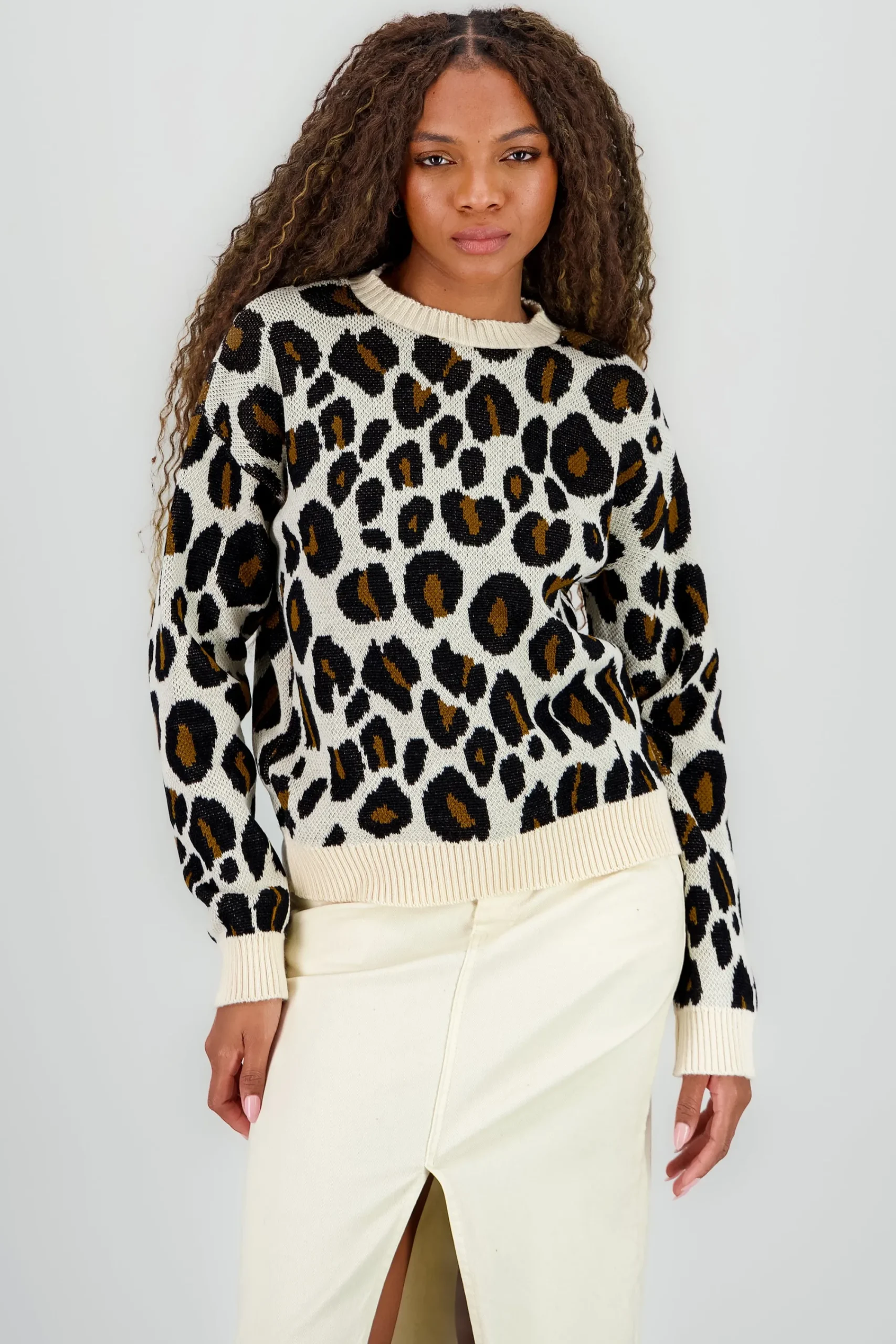 Shasa Animal Print Sweater