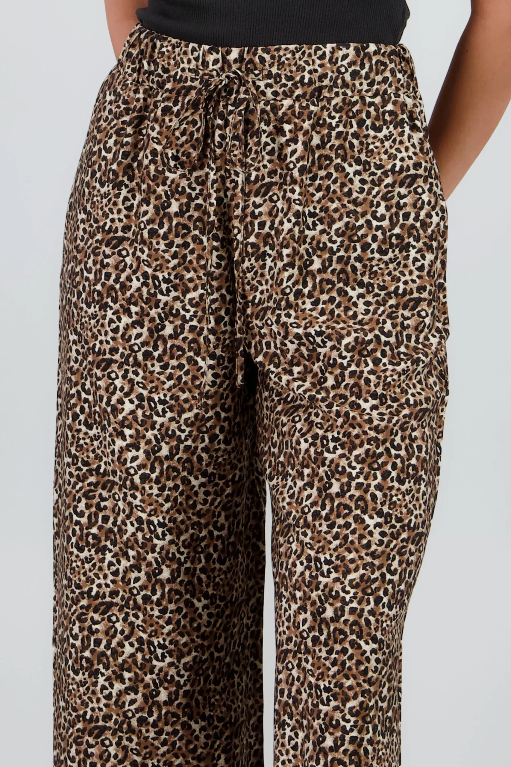 Shasa Animal Print Wide Leg Pants