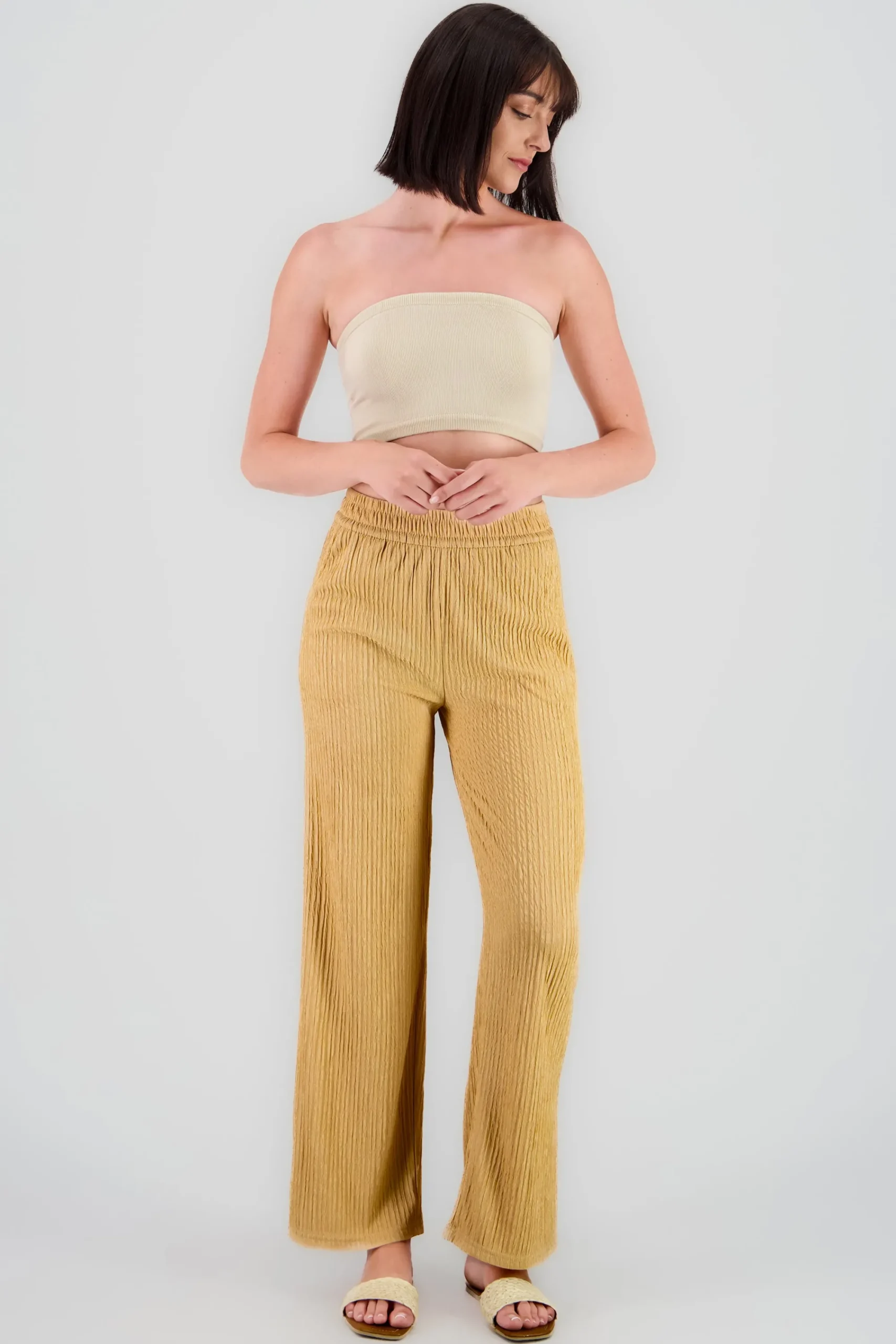 Shasa Bandana Textured Wide Pants