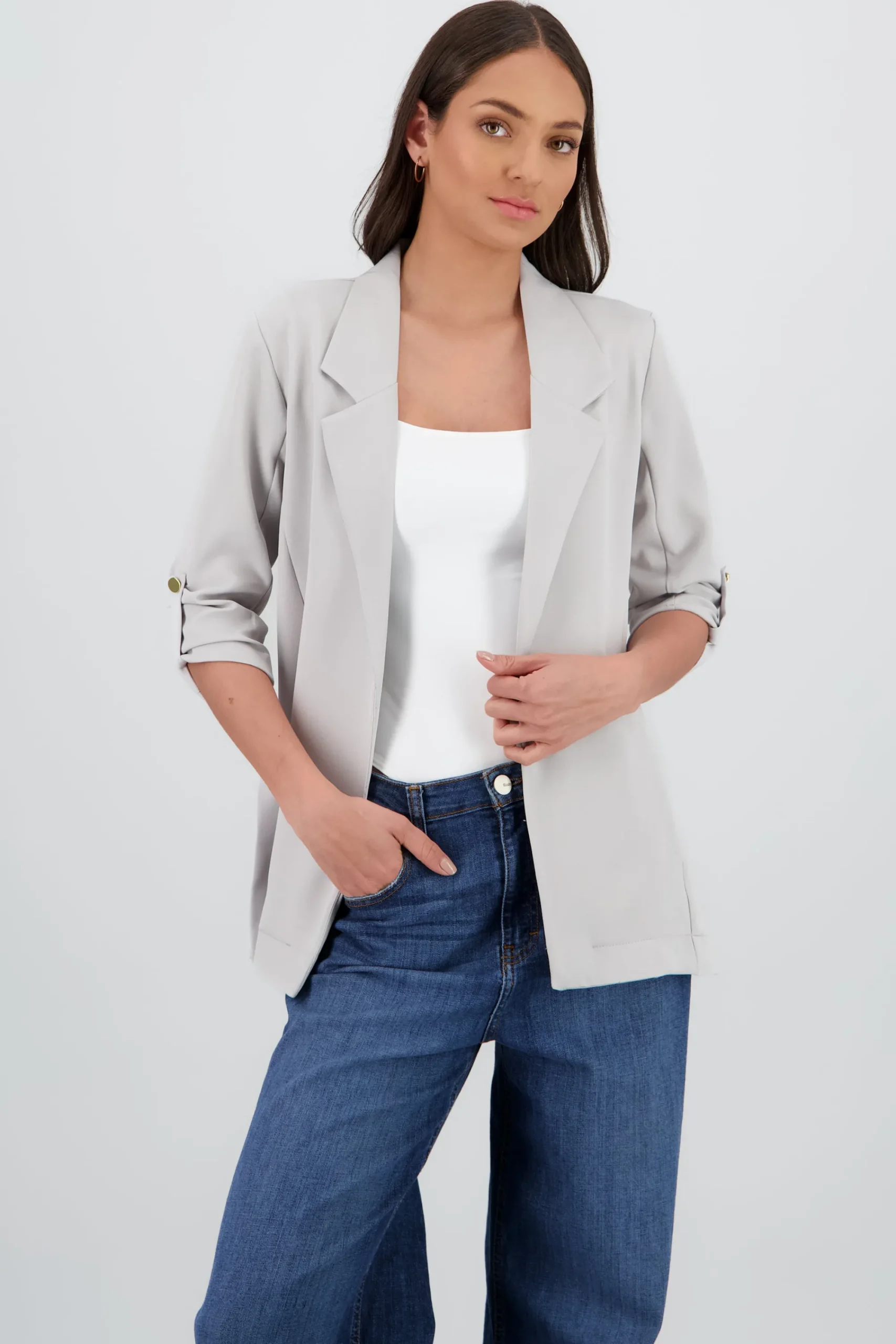 Shasa Blazer With RolledUp Sleeves