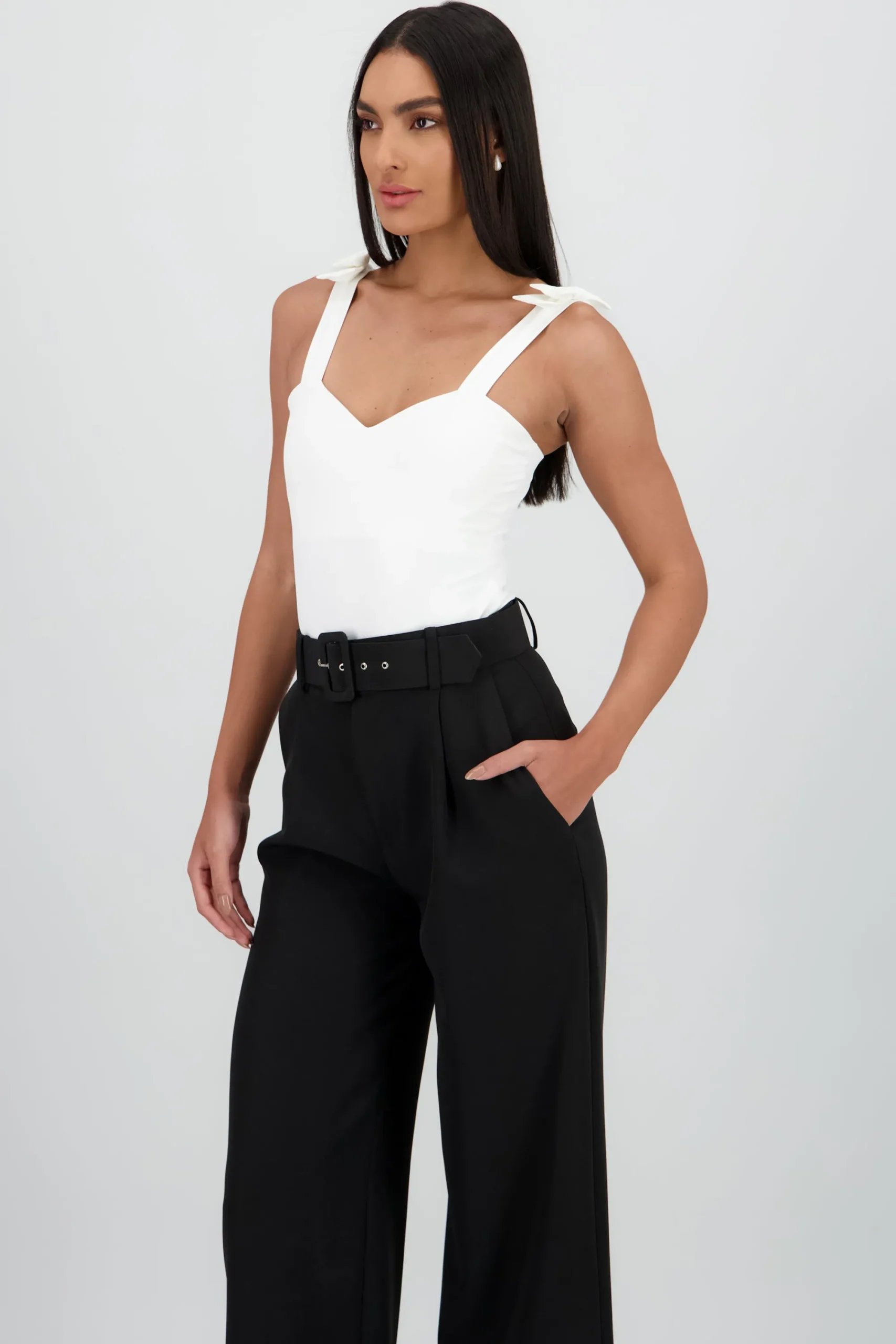 Shasa Bow Straps Bodysuit