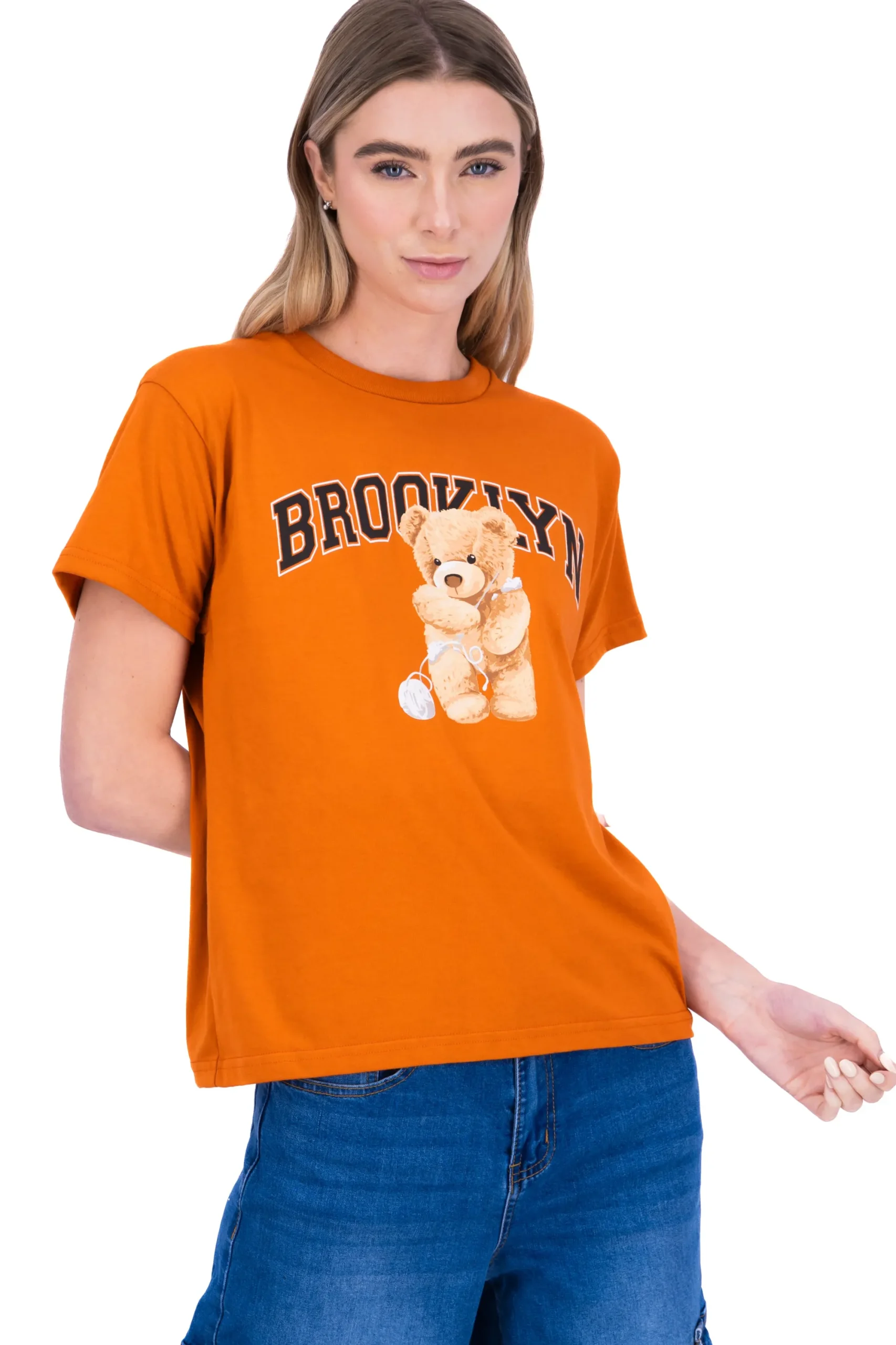 Shasa Brooklyn bear print tshirt