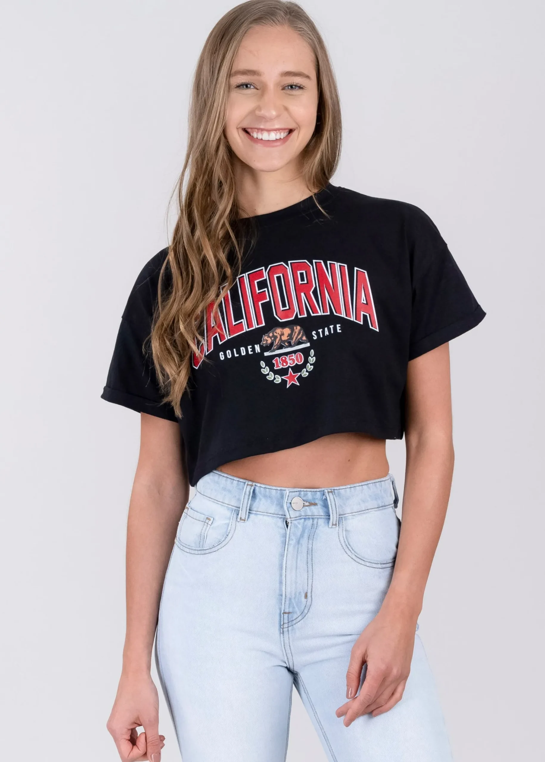 Shasa California print crop top