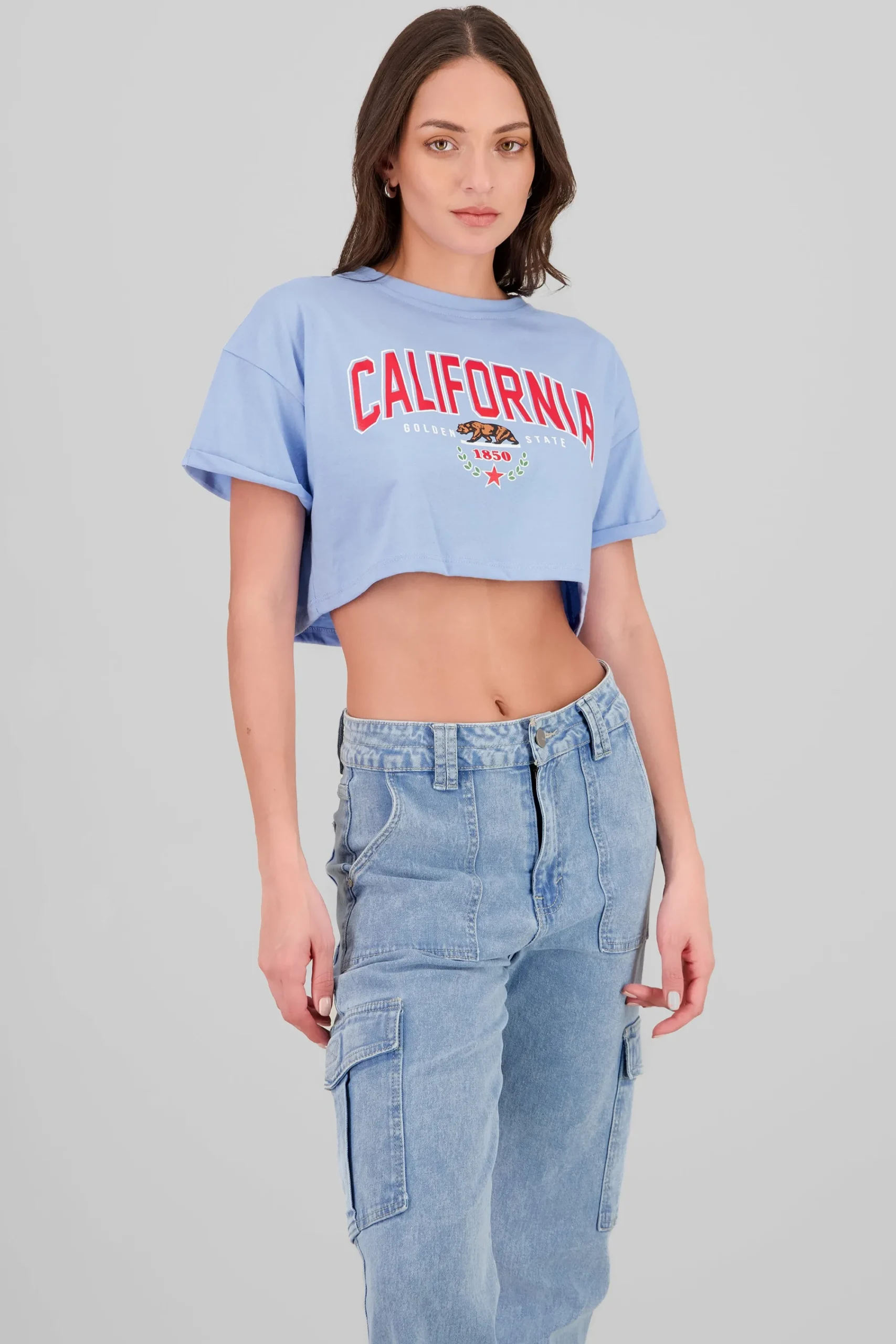 Shasa California print crop top