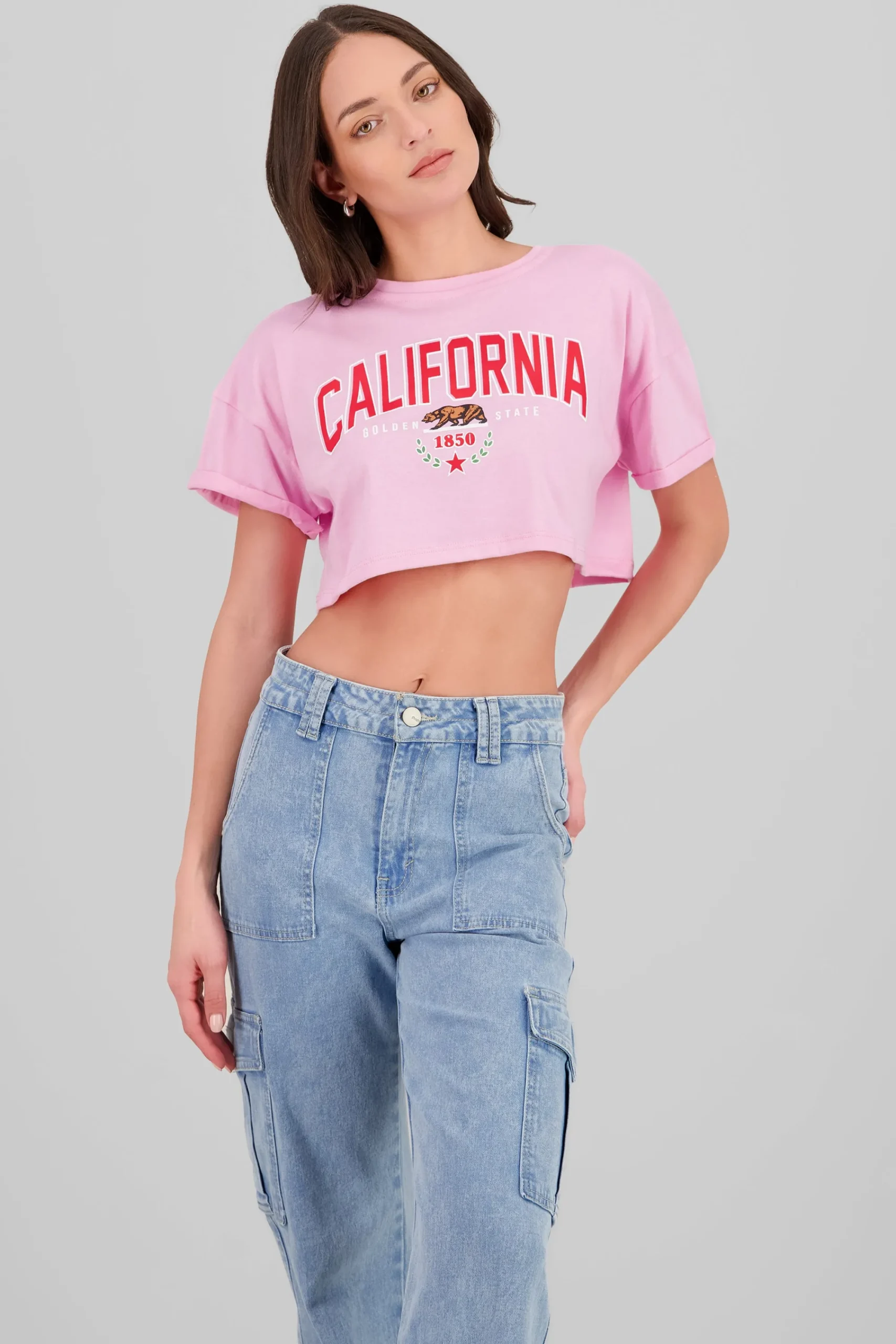Shasa California print crop top