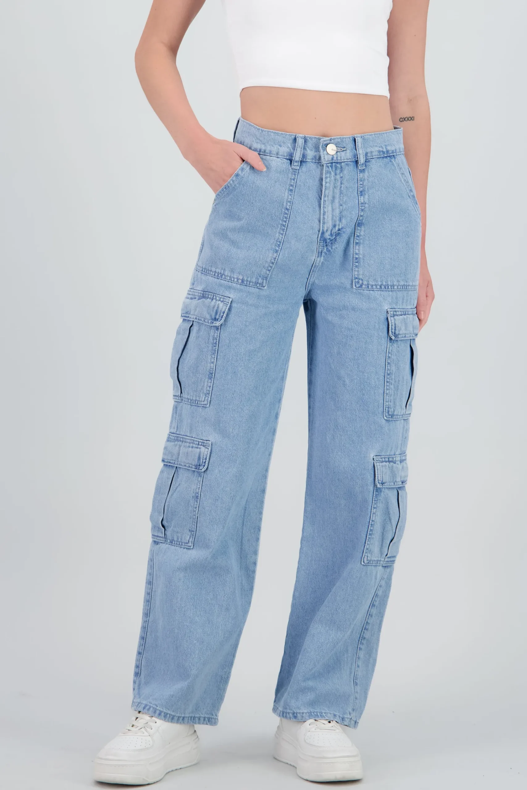 Shasa Cargo Jeans Flap Pockets