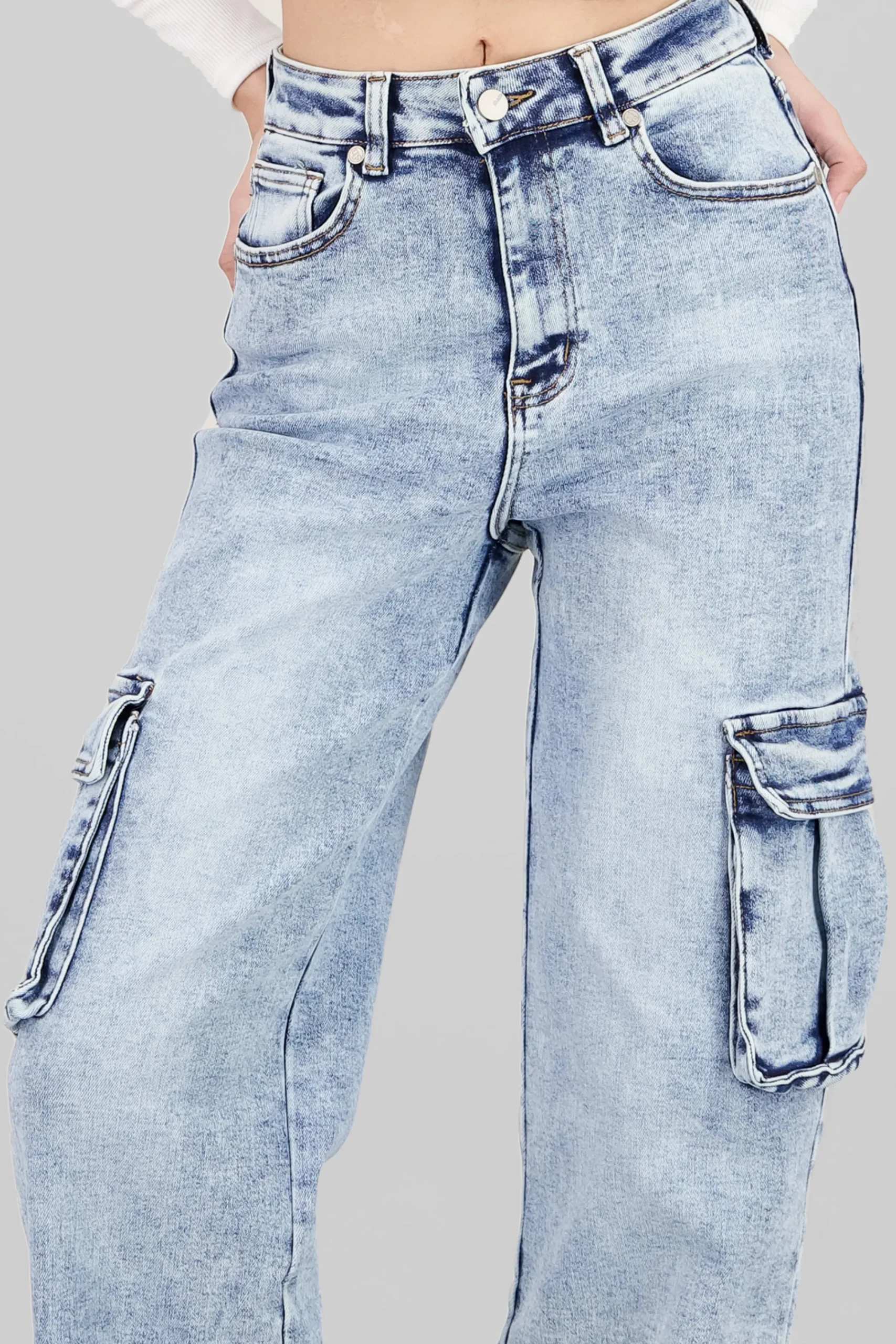 Shasa Cargo Jeans With Pockets