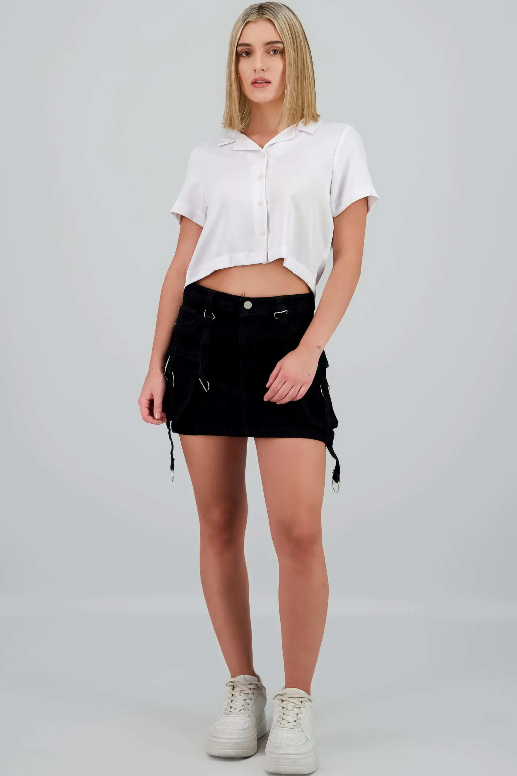Shasa Cargo Skirt With 2 Pockets And Rings