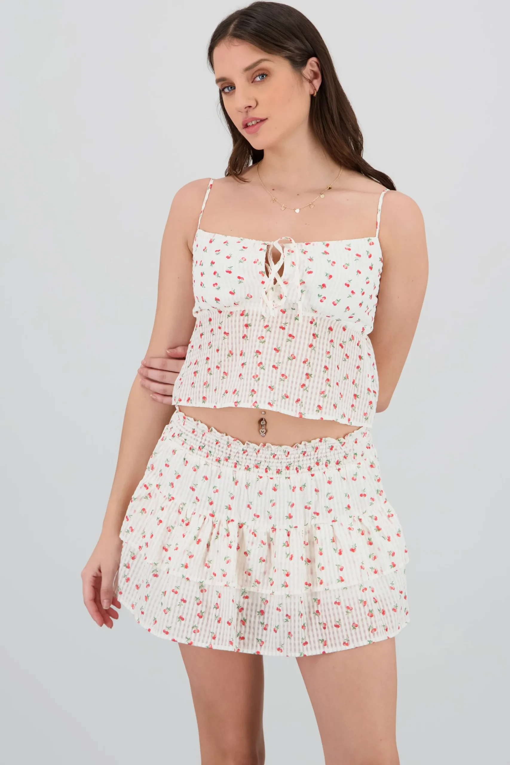 Shasa Cherry Print Top