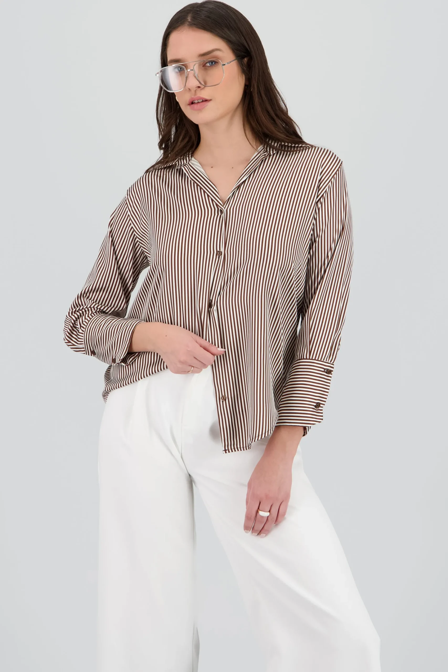Shasa Classic Stripped Button Down Top