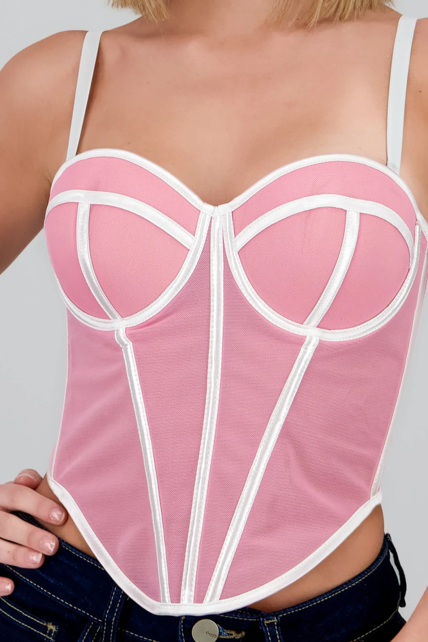 Shasa Contrast Corset Top