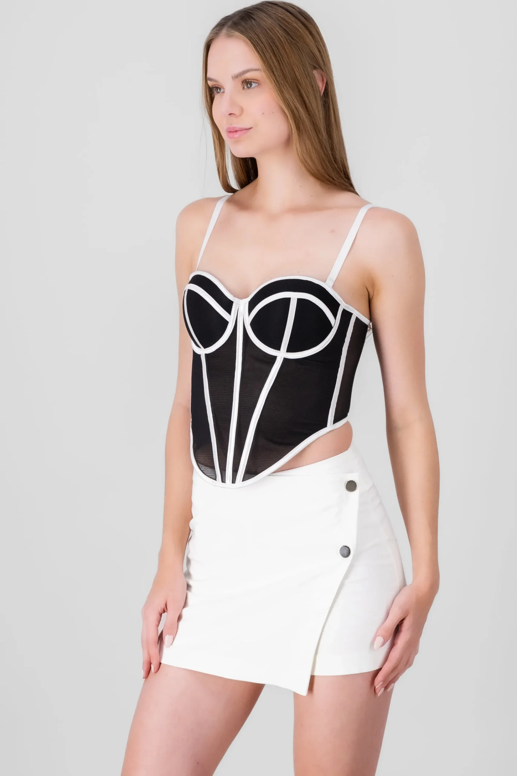 Shasa Contrast Corset Top