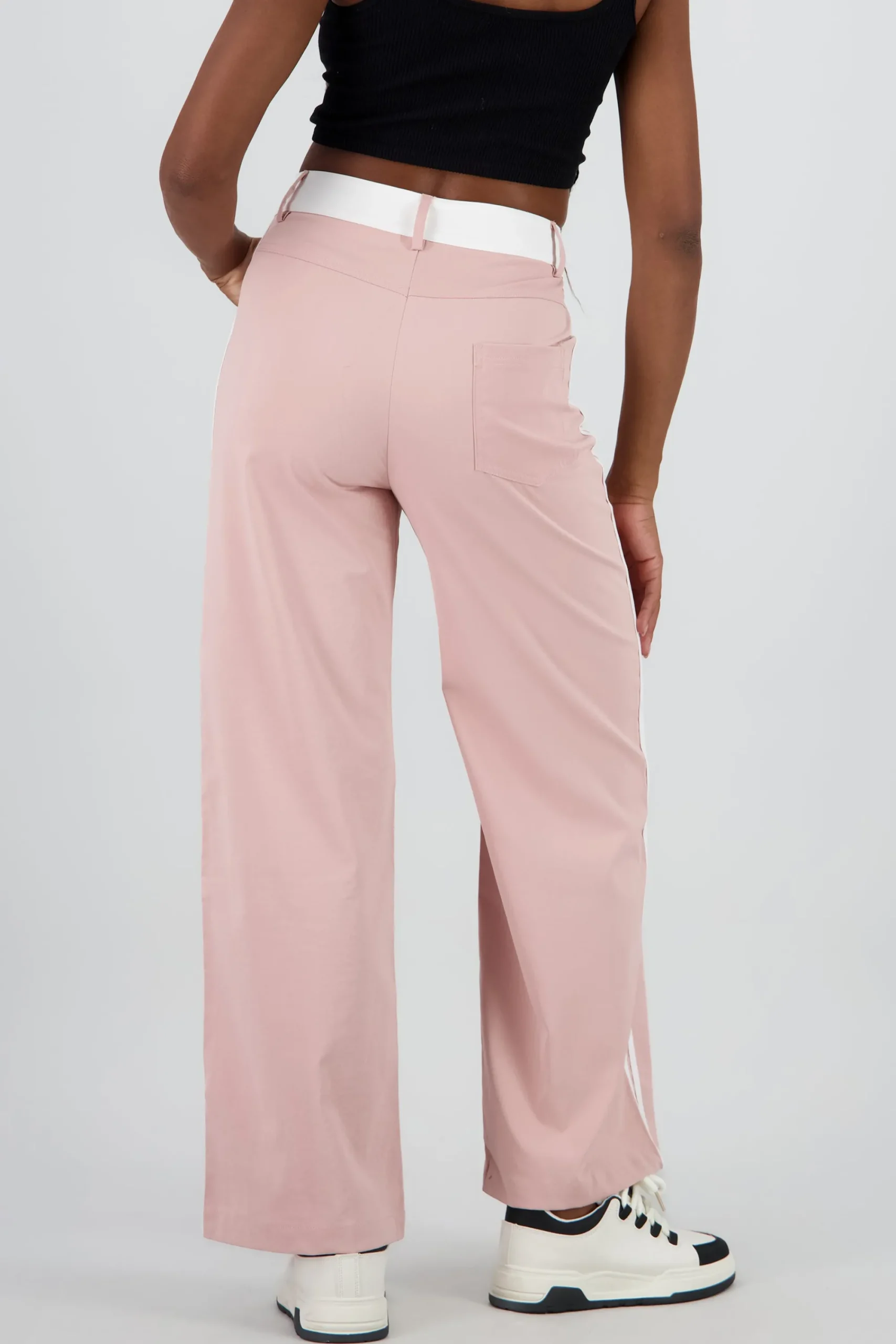 Shasa Contrast Stripe Detail Flowy Pants