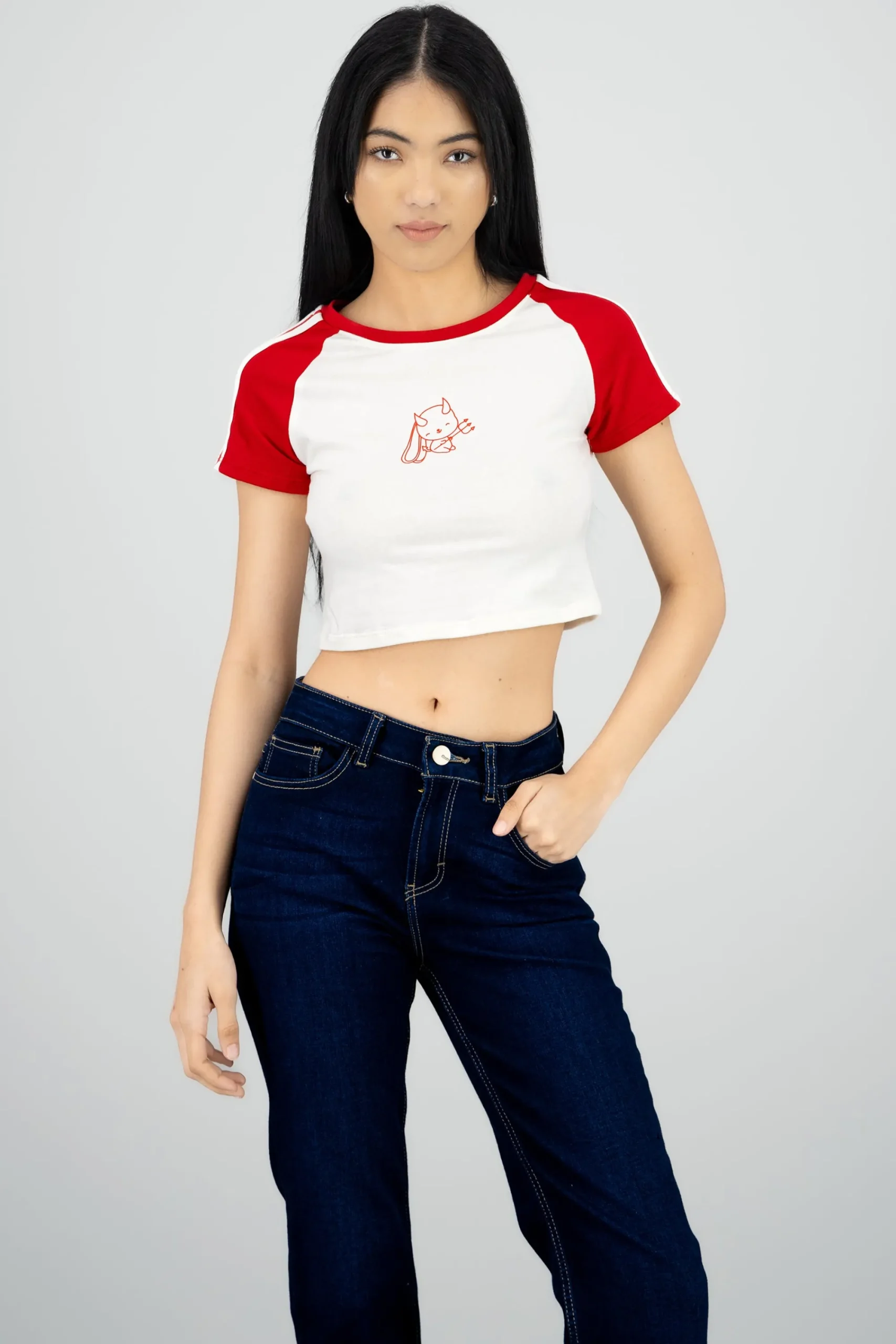 Shasa Contrast T Shirt with Bunny Print