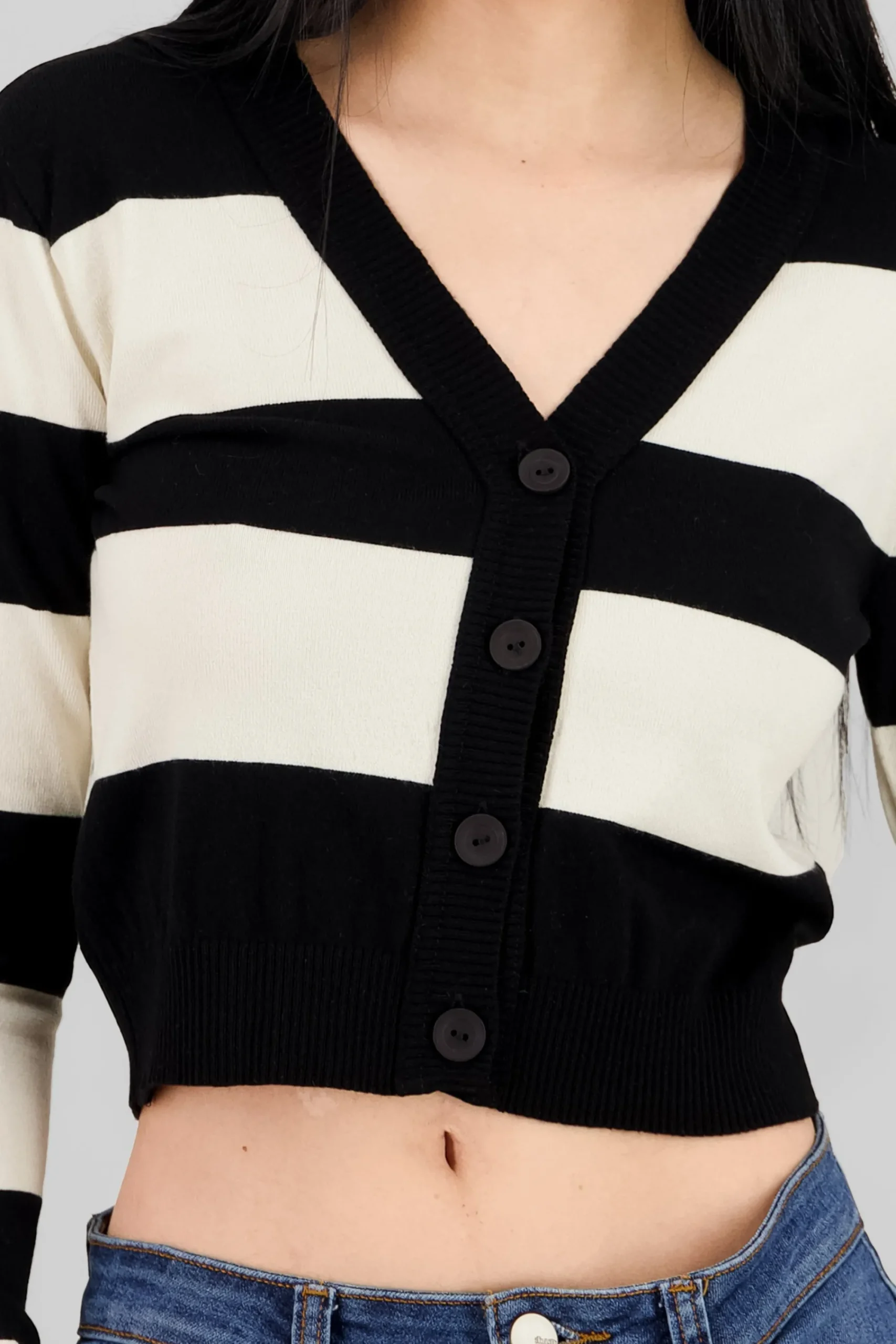 Shasa Contrasting Stripe Cardigan