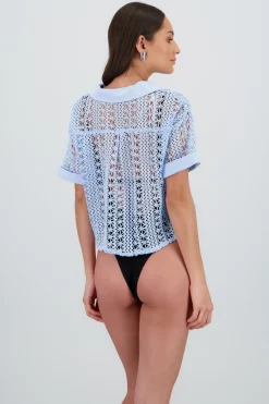 Shasa Crochet Knit Shirt