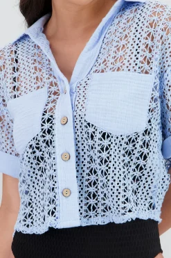 Shasa Crochet Knit Shirt