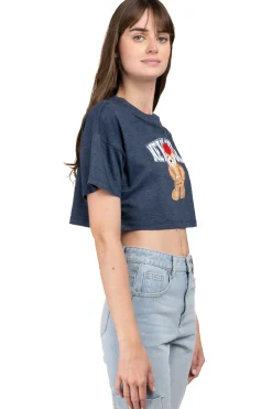 Shasa Crop top with New York bear print