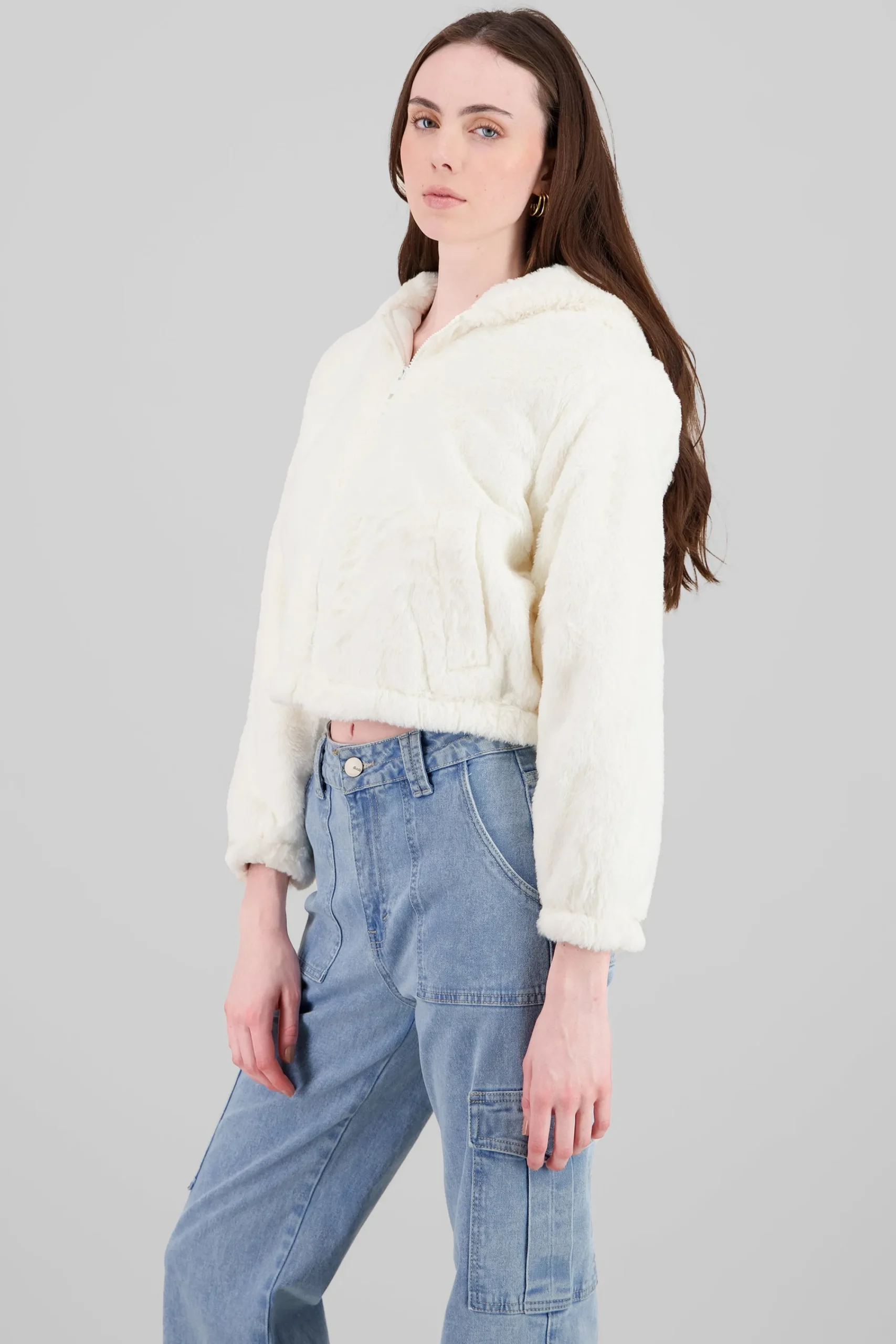 Shasa Cropped Furry Jacket