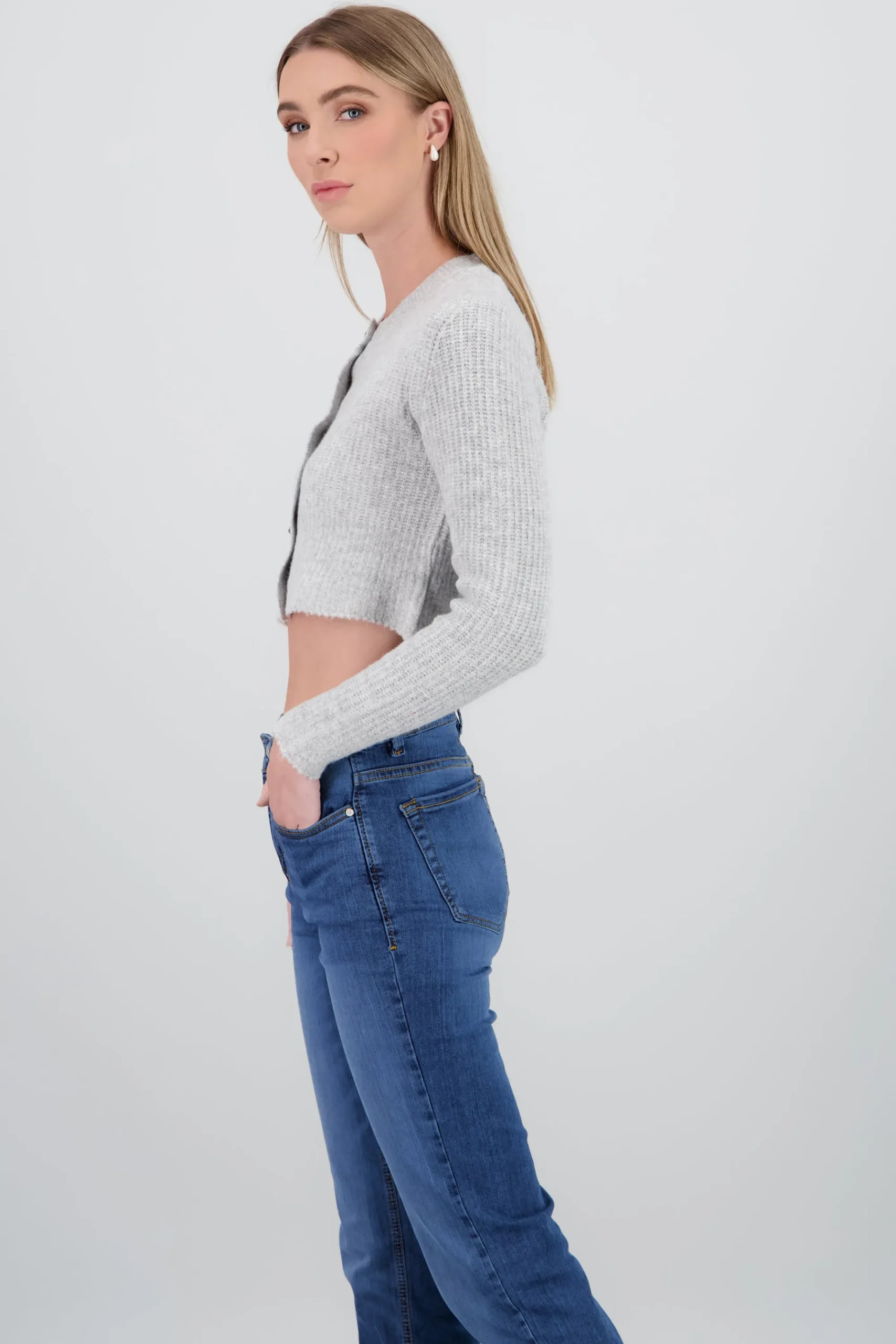 Shasa Cropped Knitted Cardigan