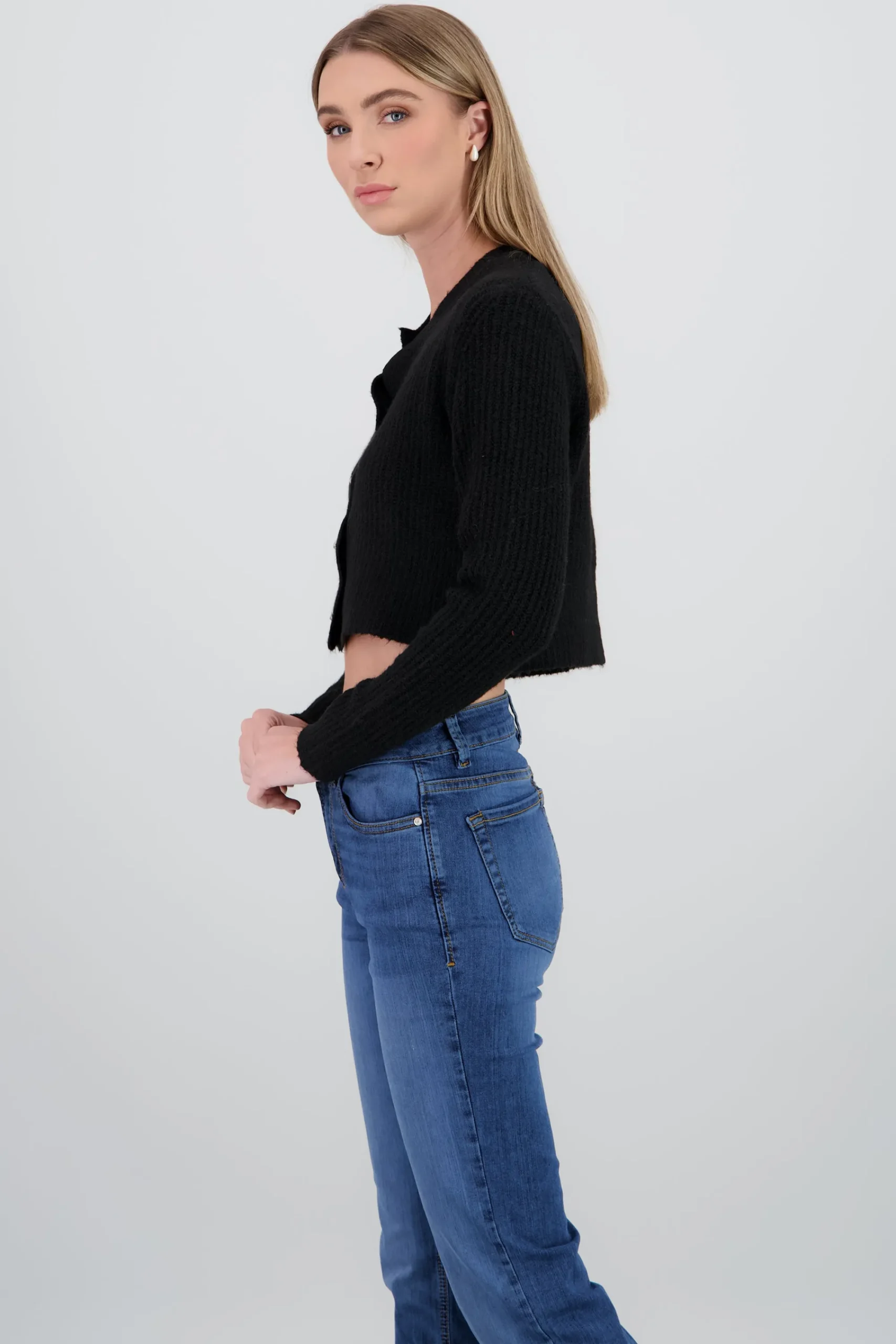 Shasa Cropped Knitted Cardigan