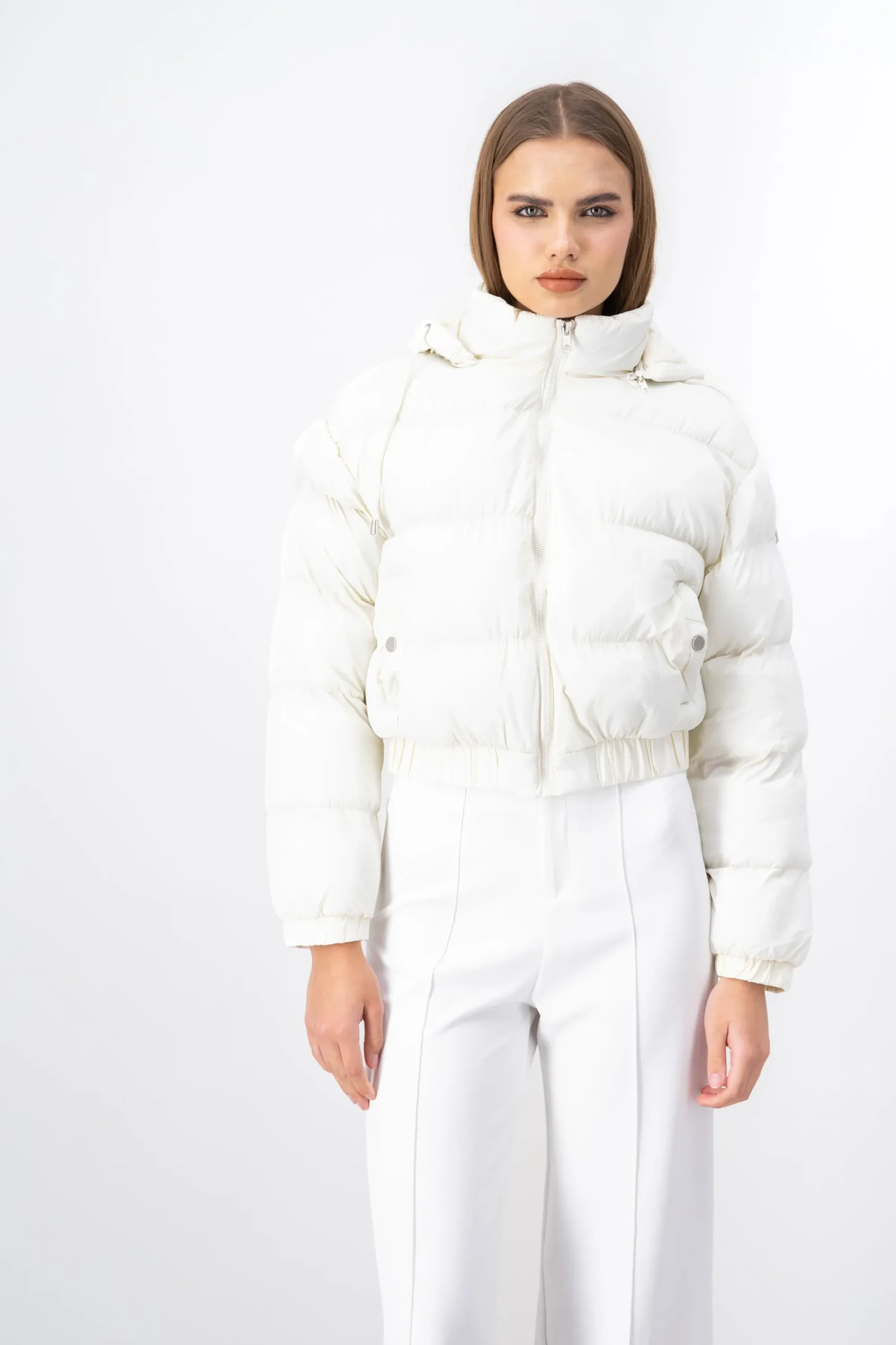 Shasa Cropped quilted puffer jacket