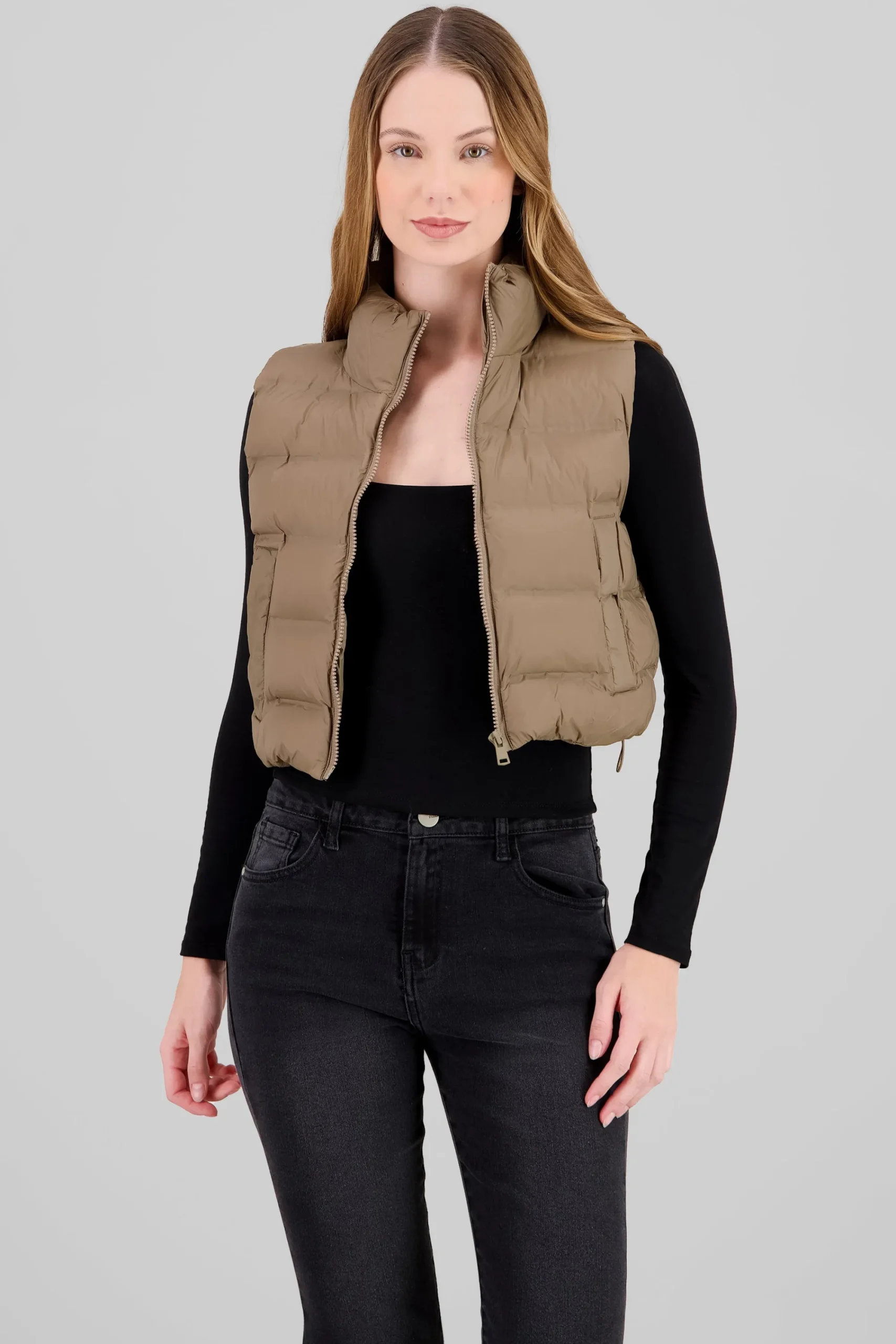 Shasa Cropped Quilted Vest