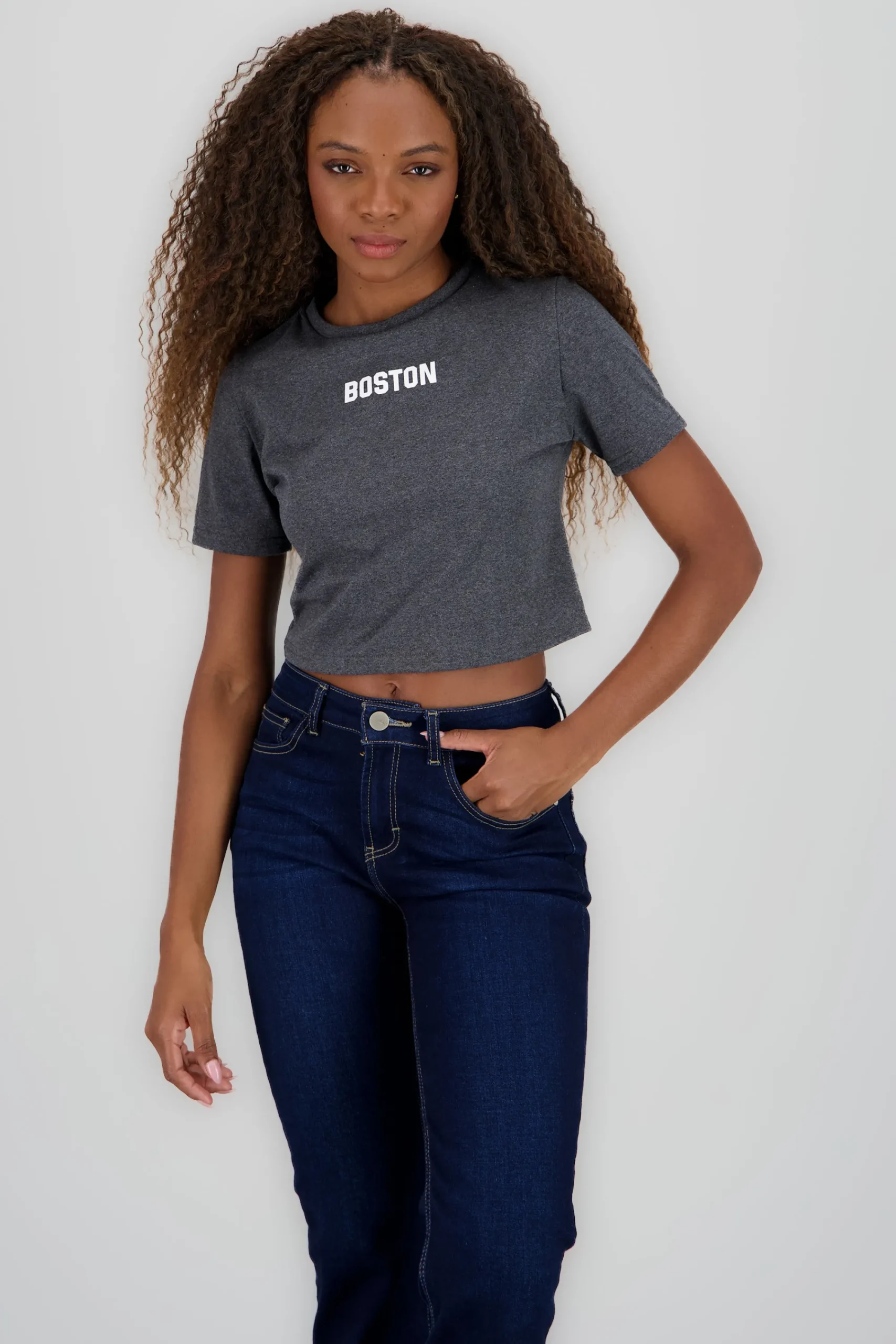 Shasa Cropped Short Sleeve T Shirt