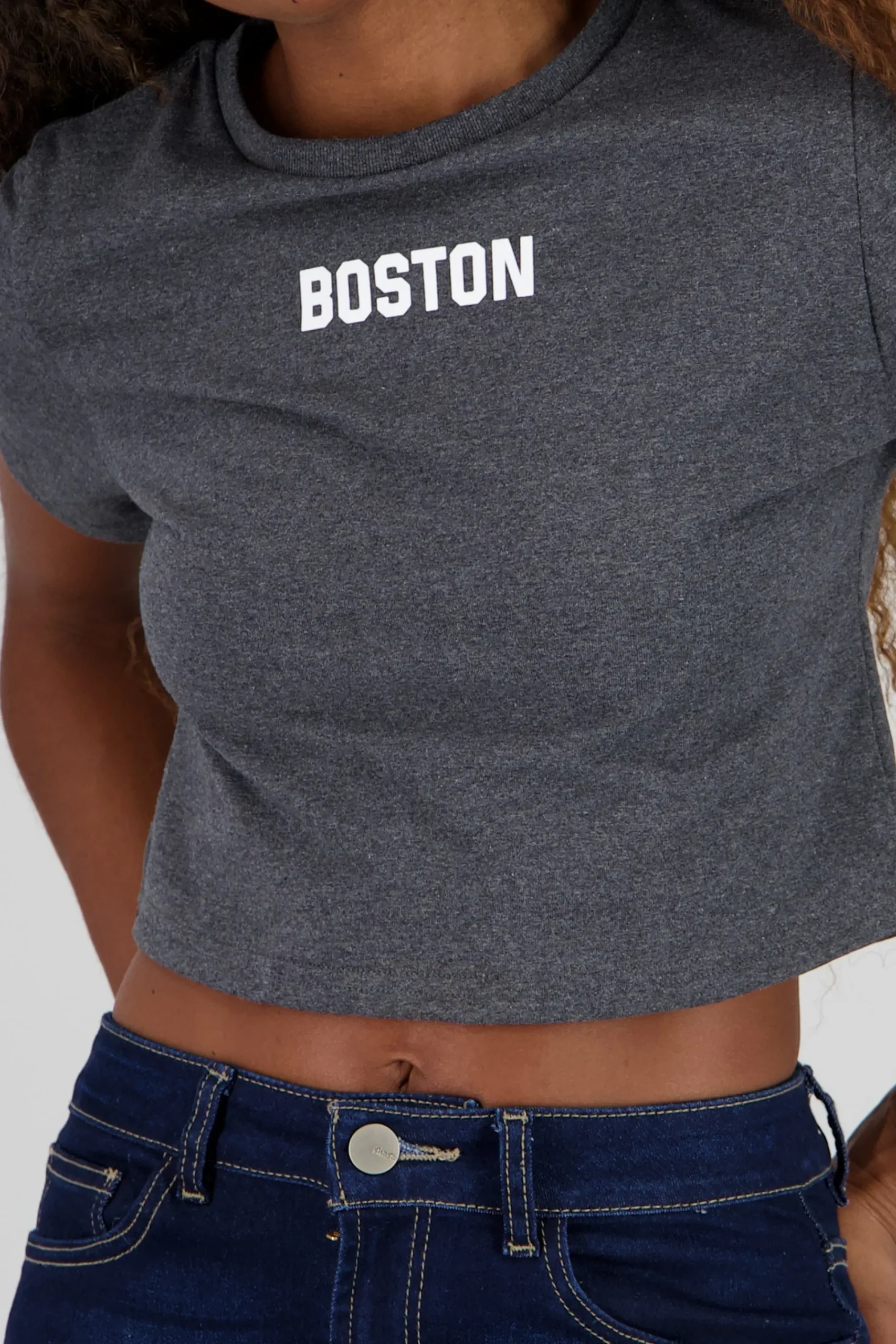 Shasa Cropped Short Sleeve T Shirt