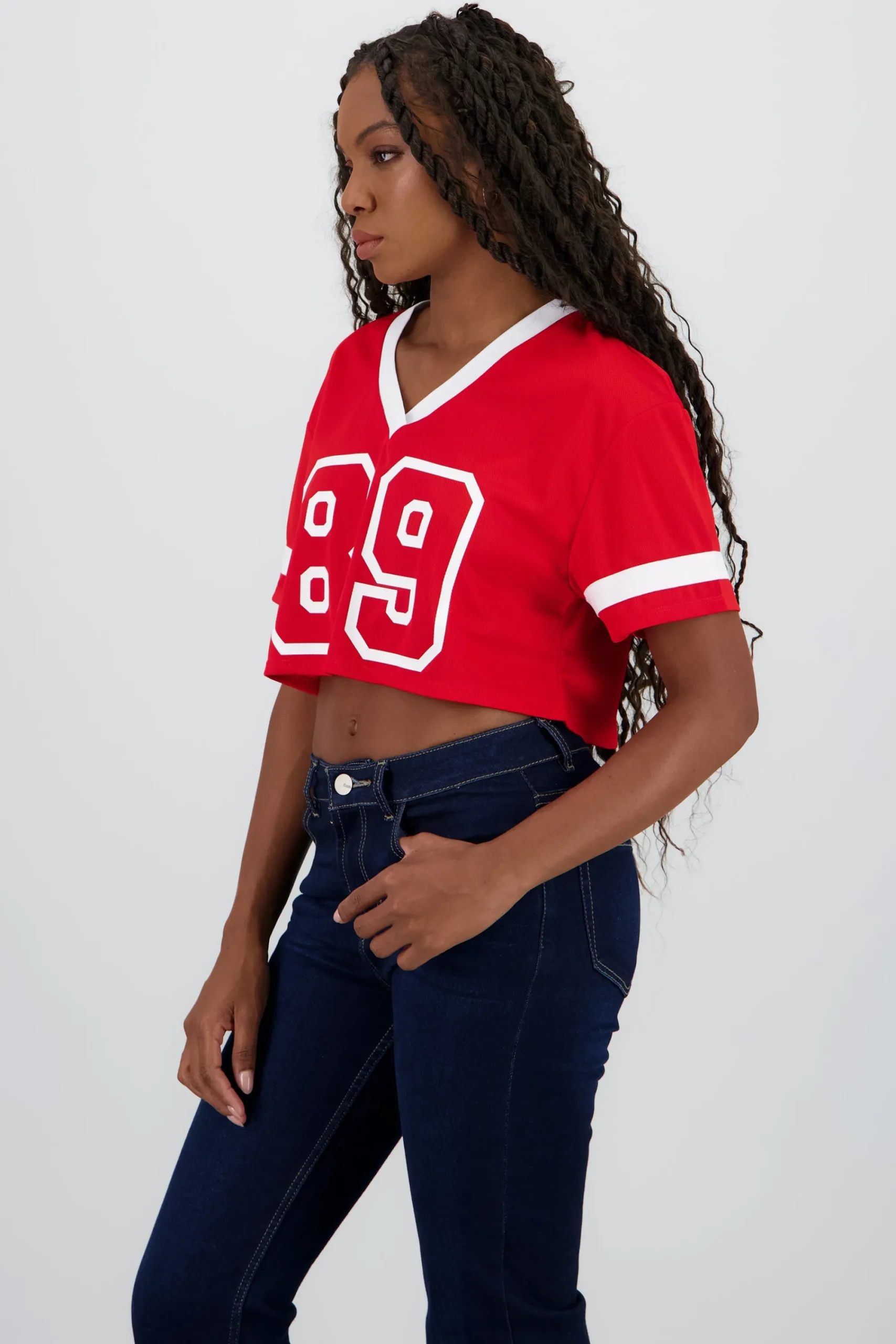 Shasa Cropped Top with Number Print