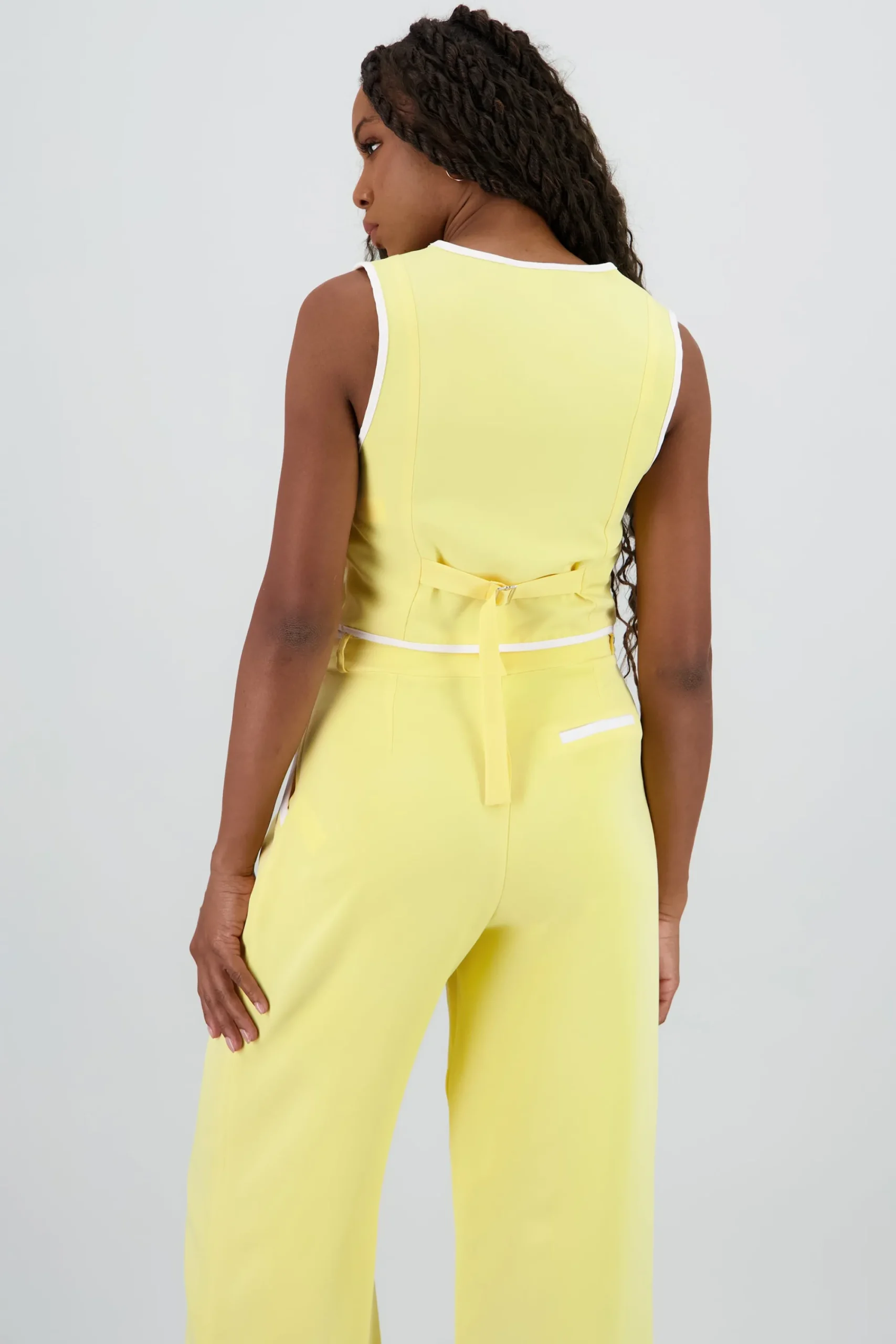 Shasa Crossed Contrast Detail Vest
