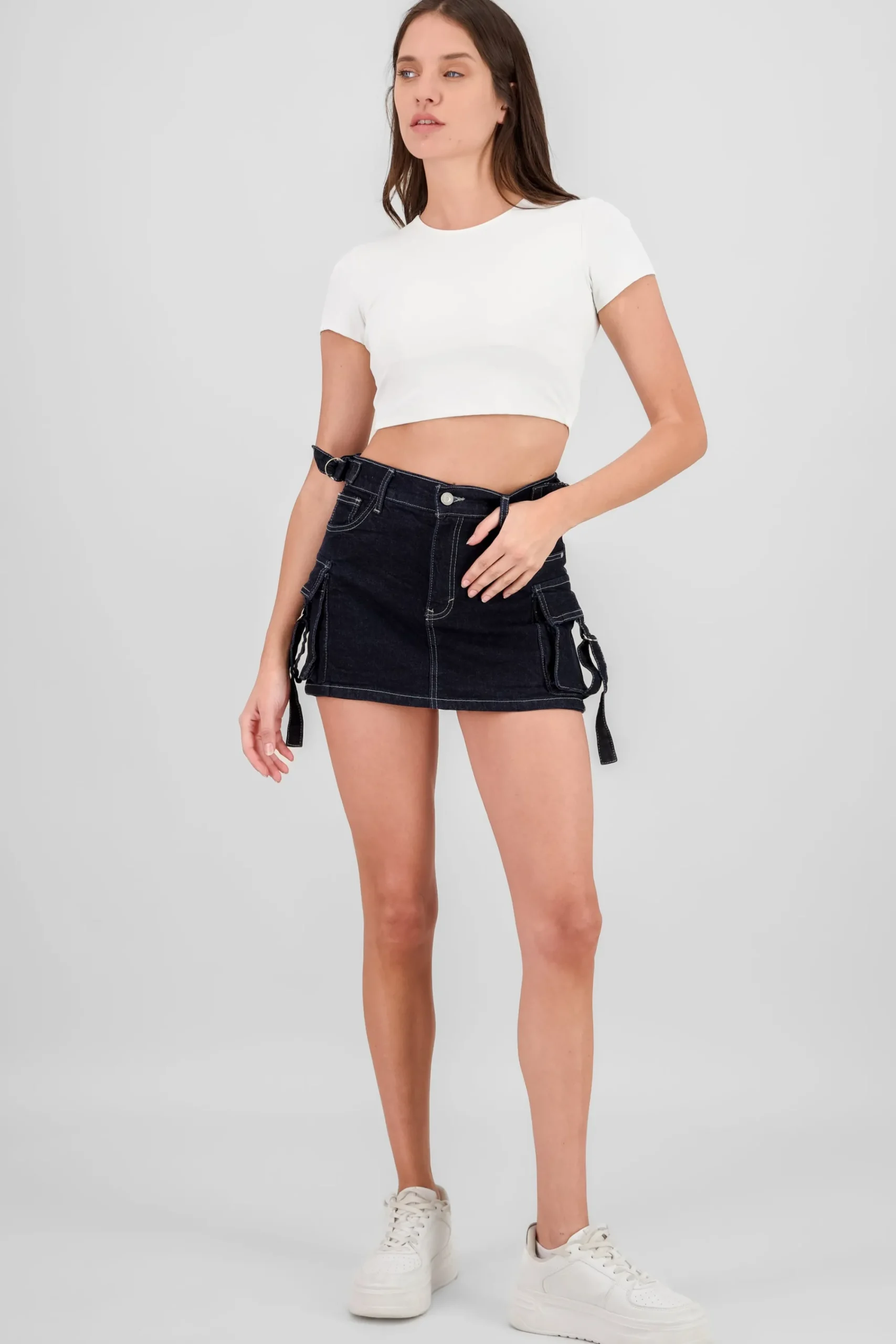 Shasa Denim Cargo Skort
