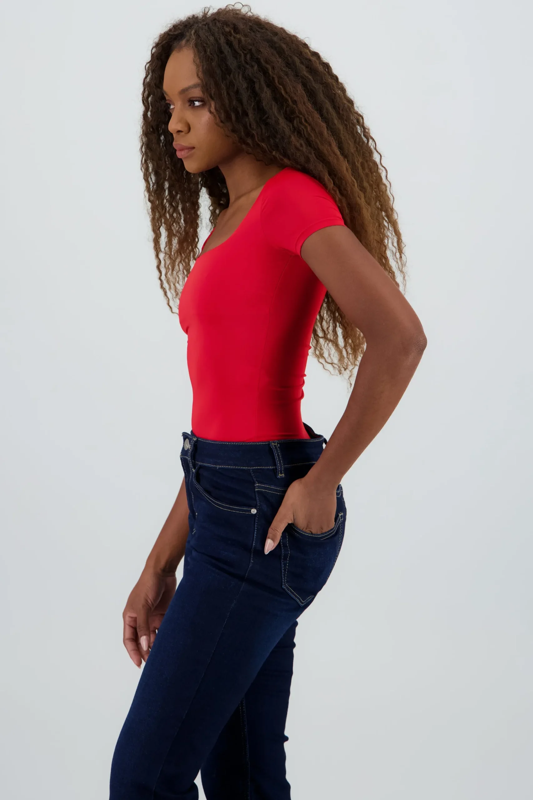 Shasa Double Layer Square Neck Bodysuit