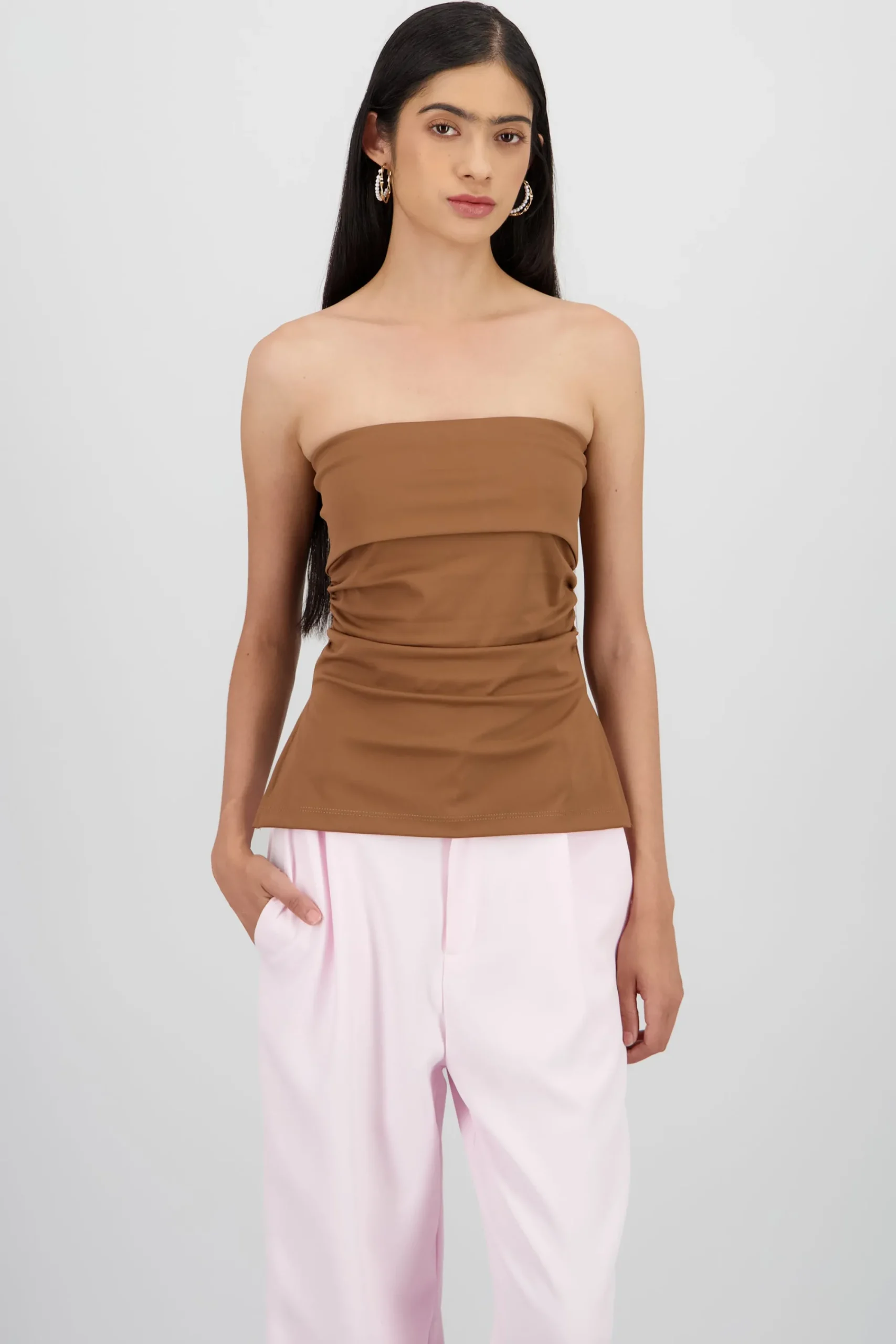 Shasa Double Neckline Tube Top
