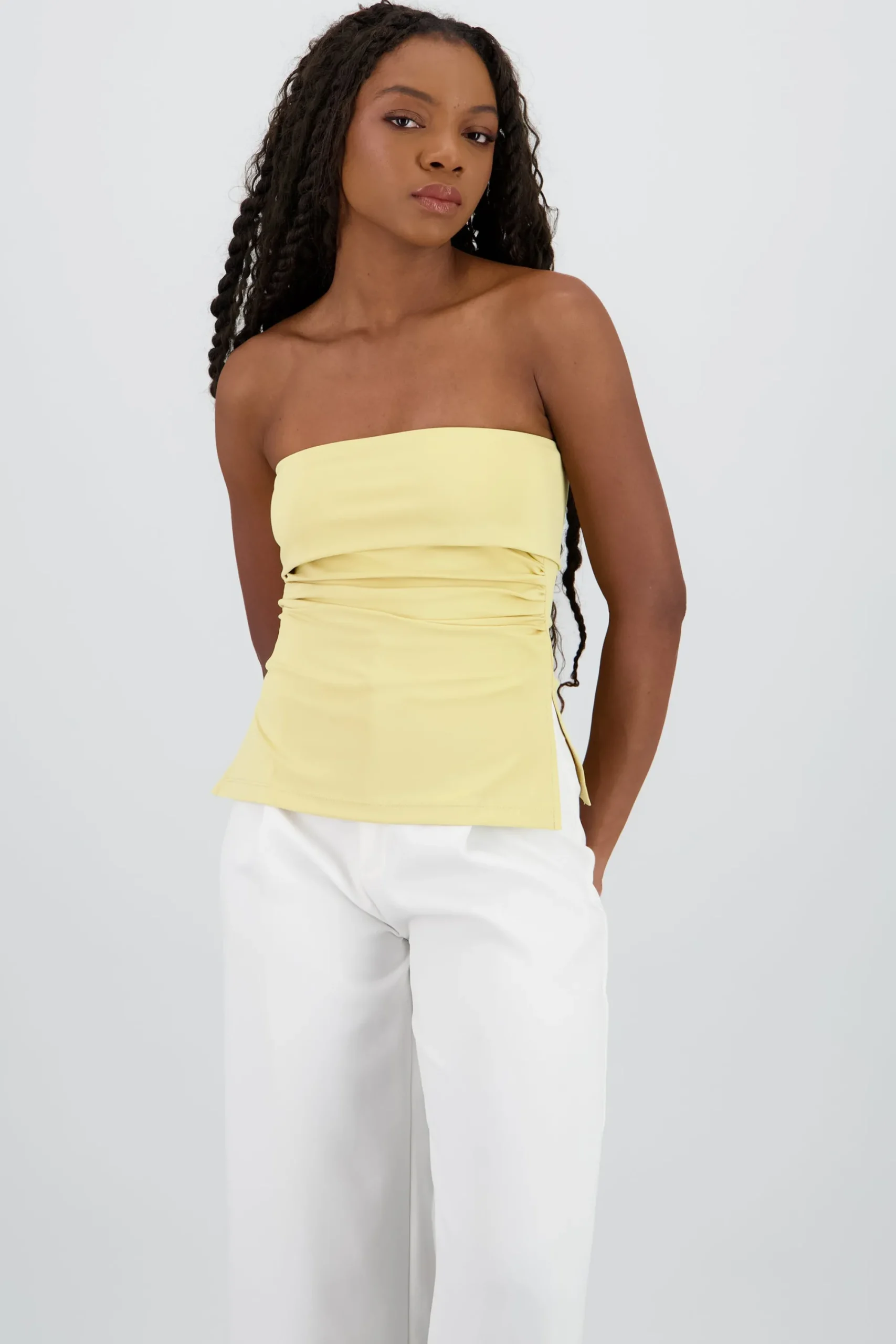 Shasa Double Neckline Tube Top
