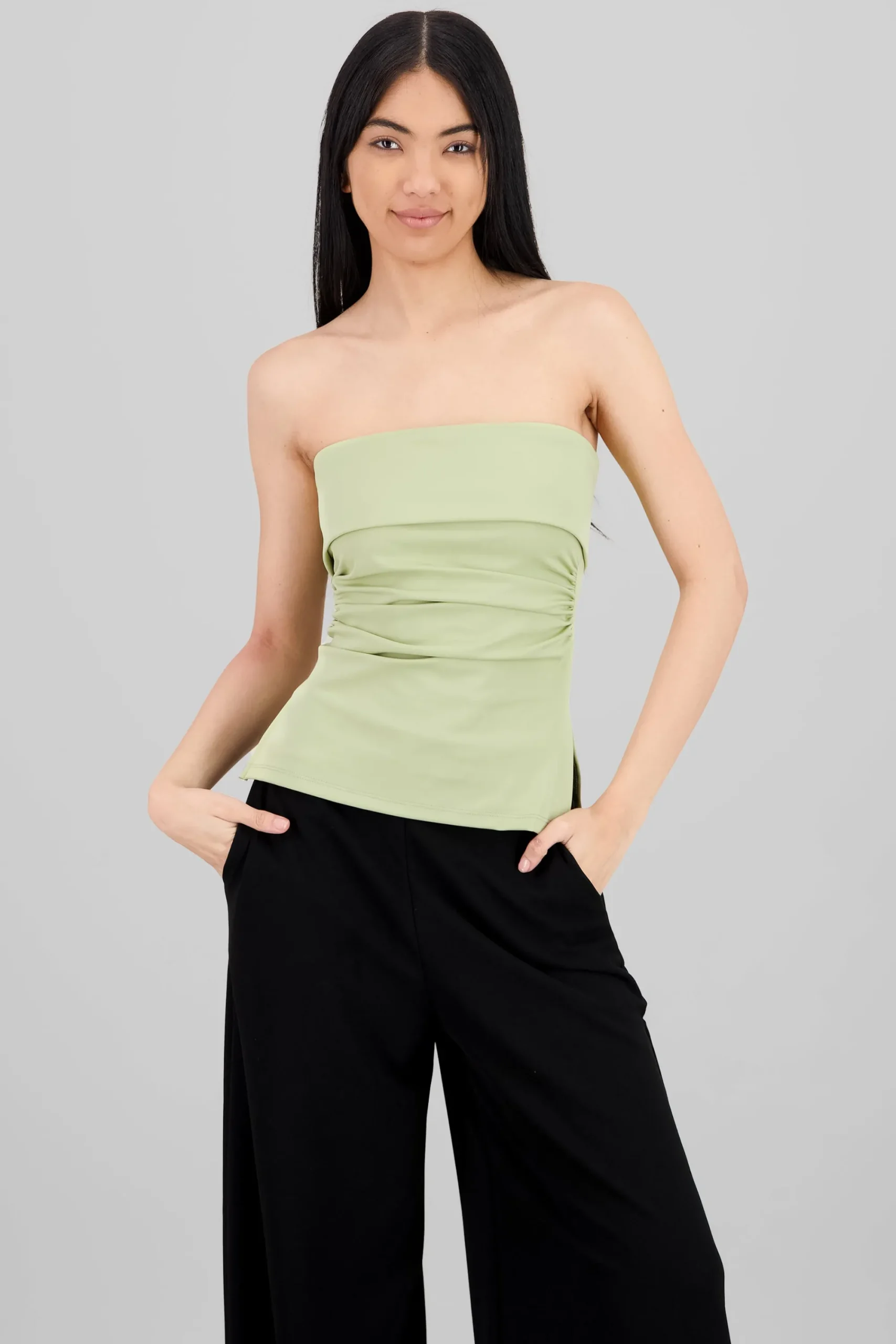 Shasa Double Neckline Tube Top