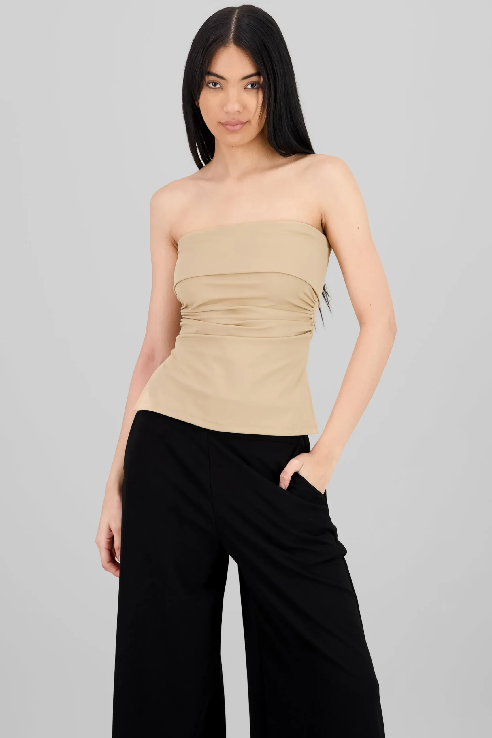 Shasa Double Neckline Tube Top