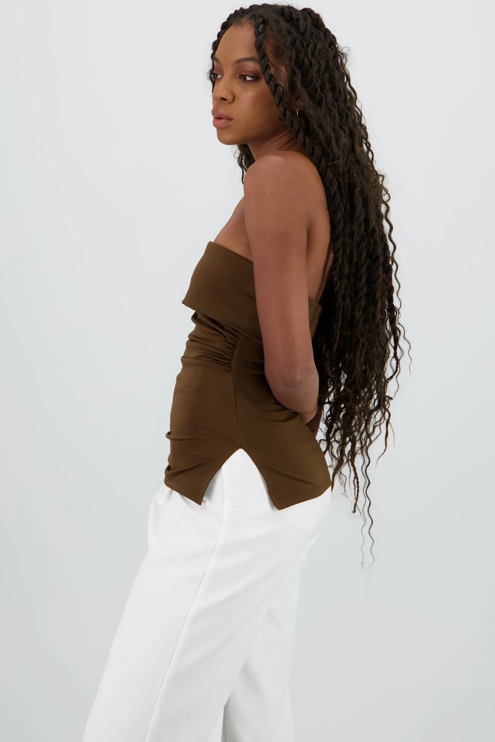 Shasa Double Neckline Tube Top