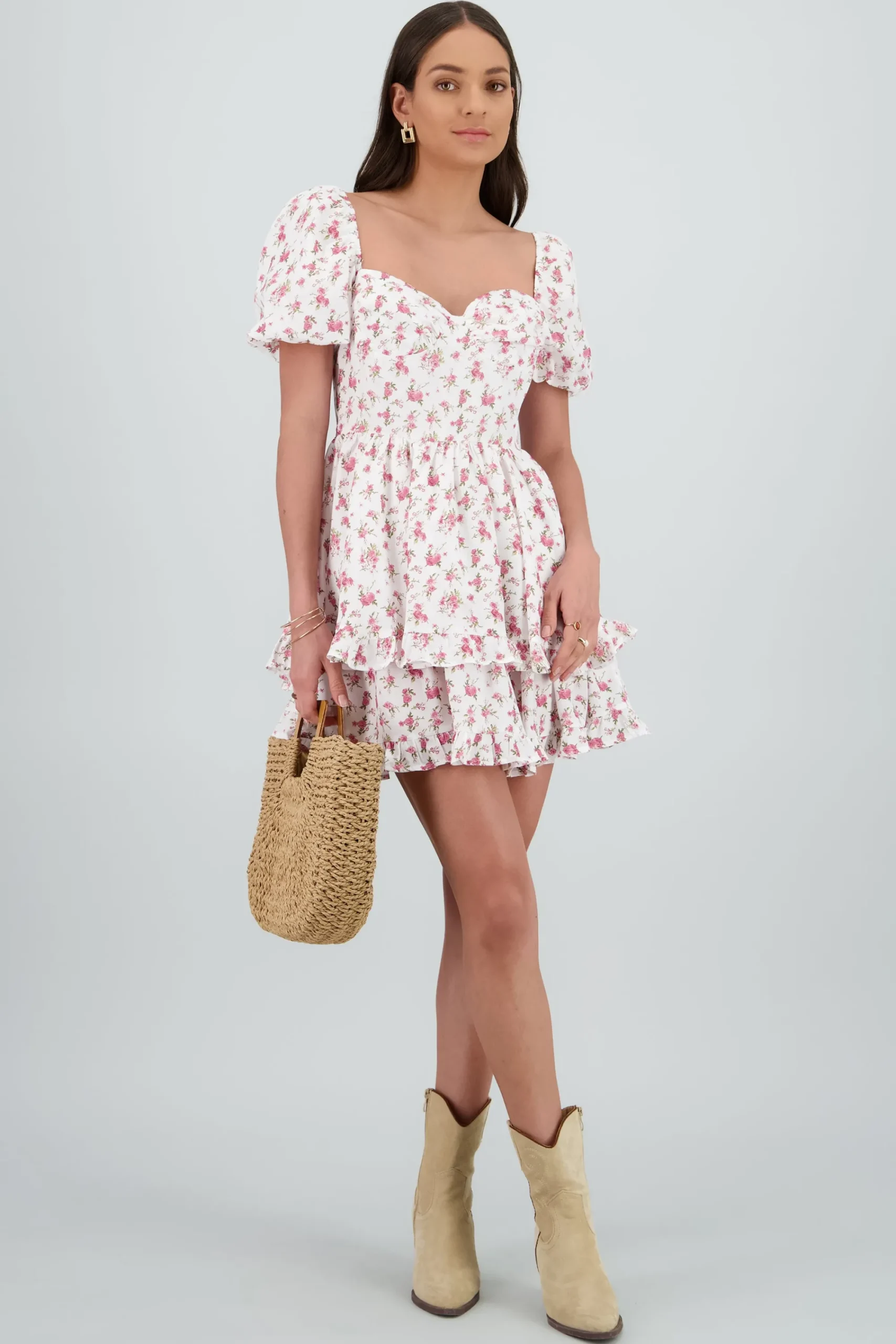 Shasa Double Ruffle Detail Dress