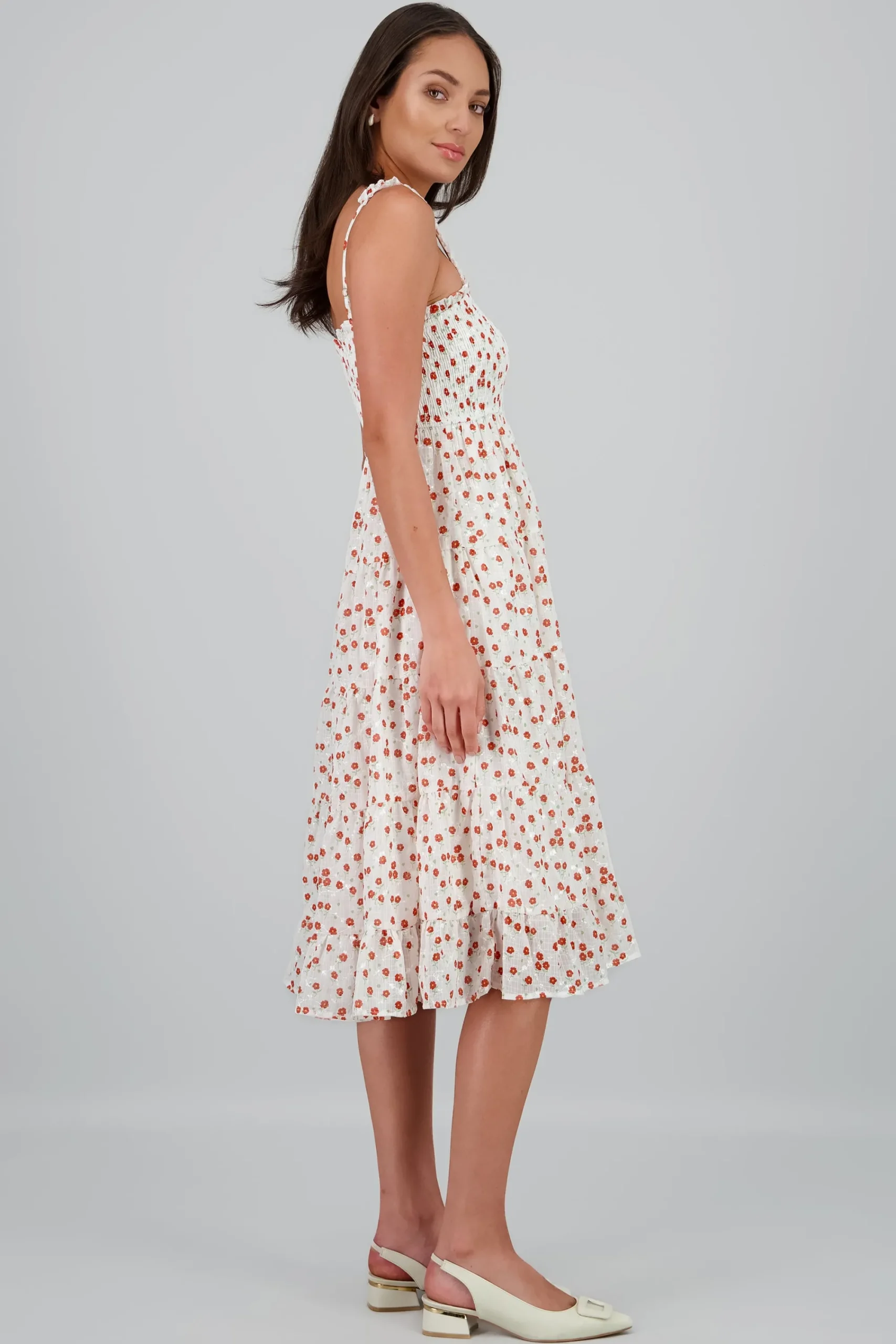 Shasa Embroidered Floral Maxi Dress