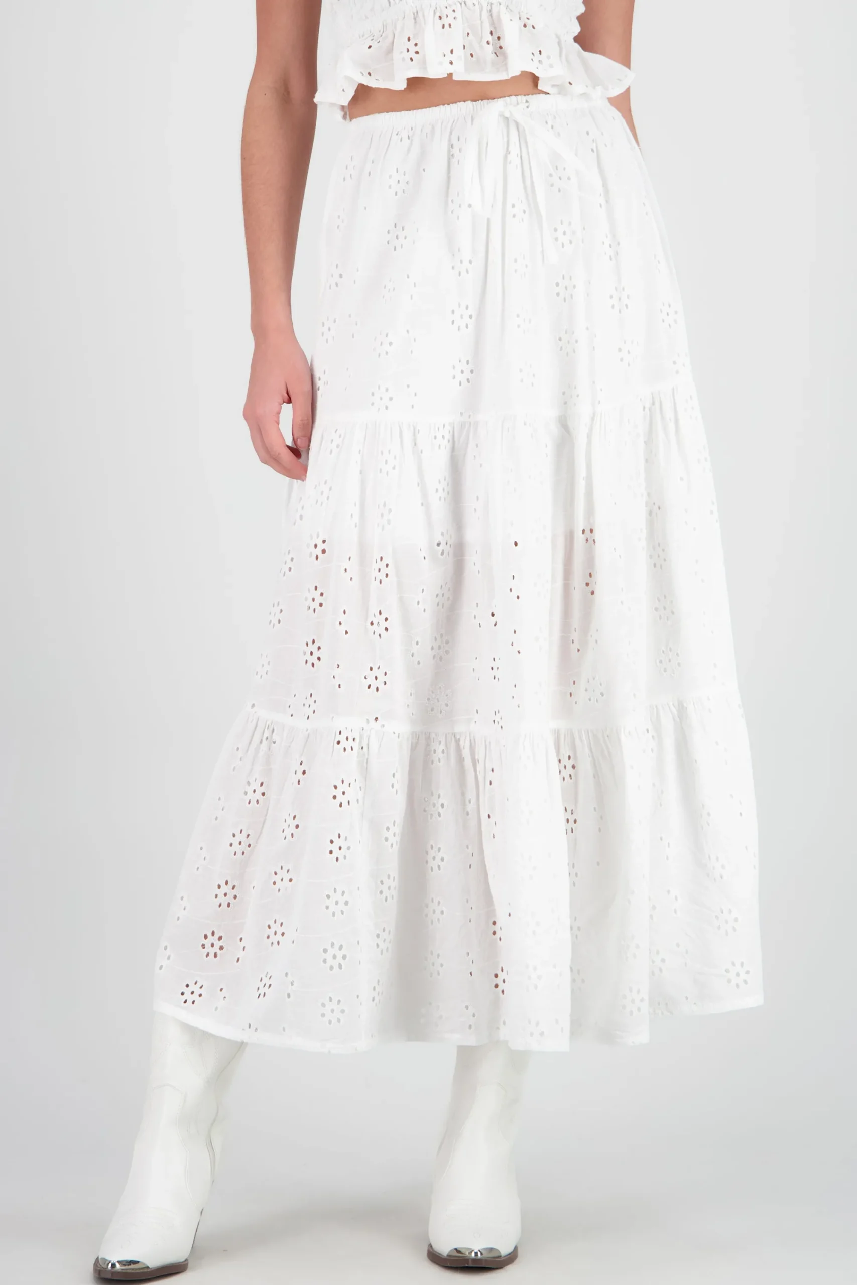 Shasa Eyelet Maxi Skirt