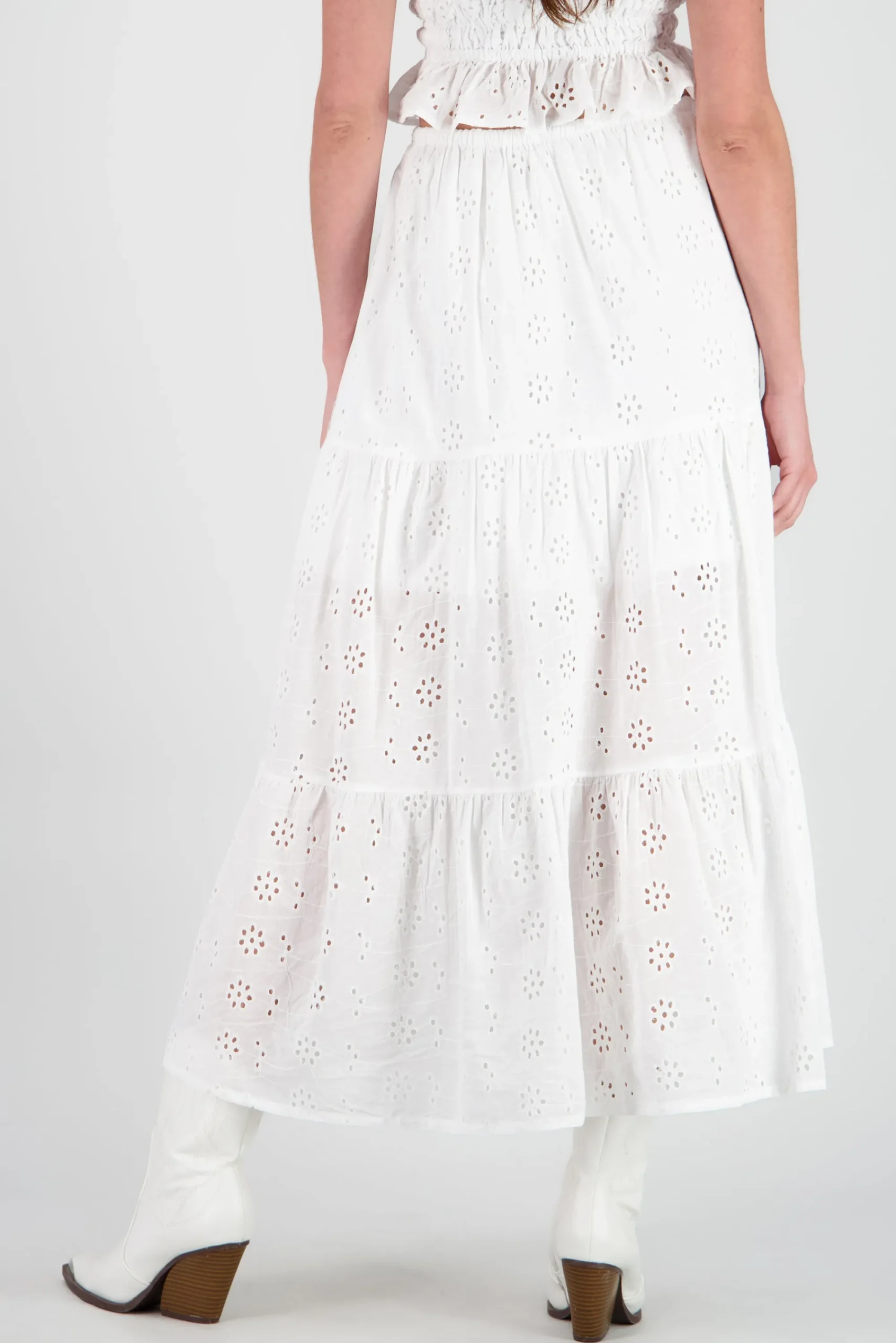 Shasa Eyelet Maxi Skirt