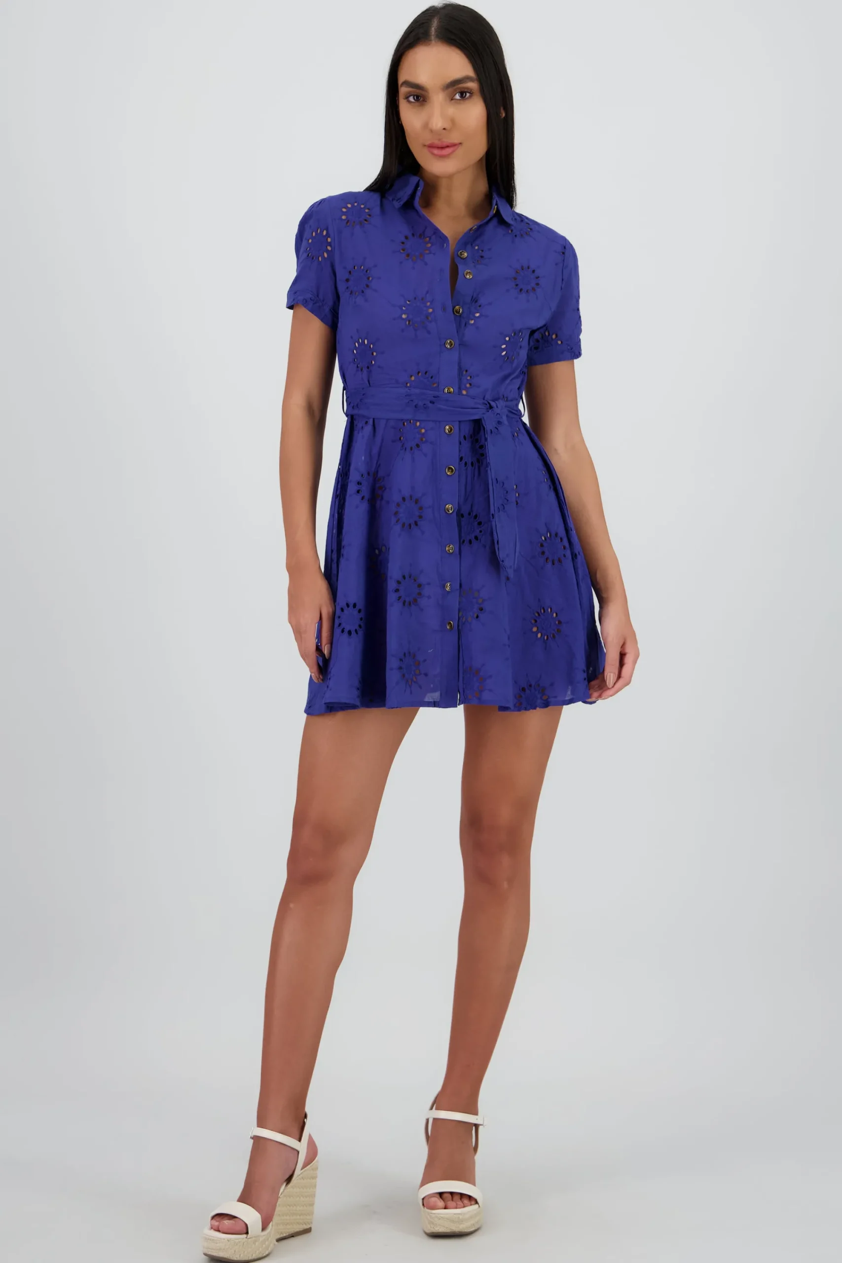 Shasa Eyelet Mini Dress
