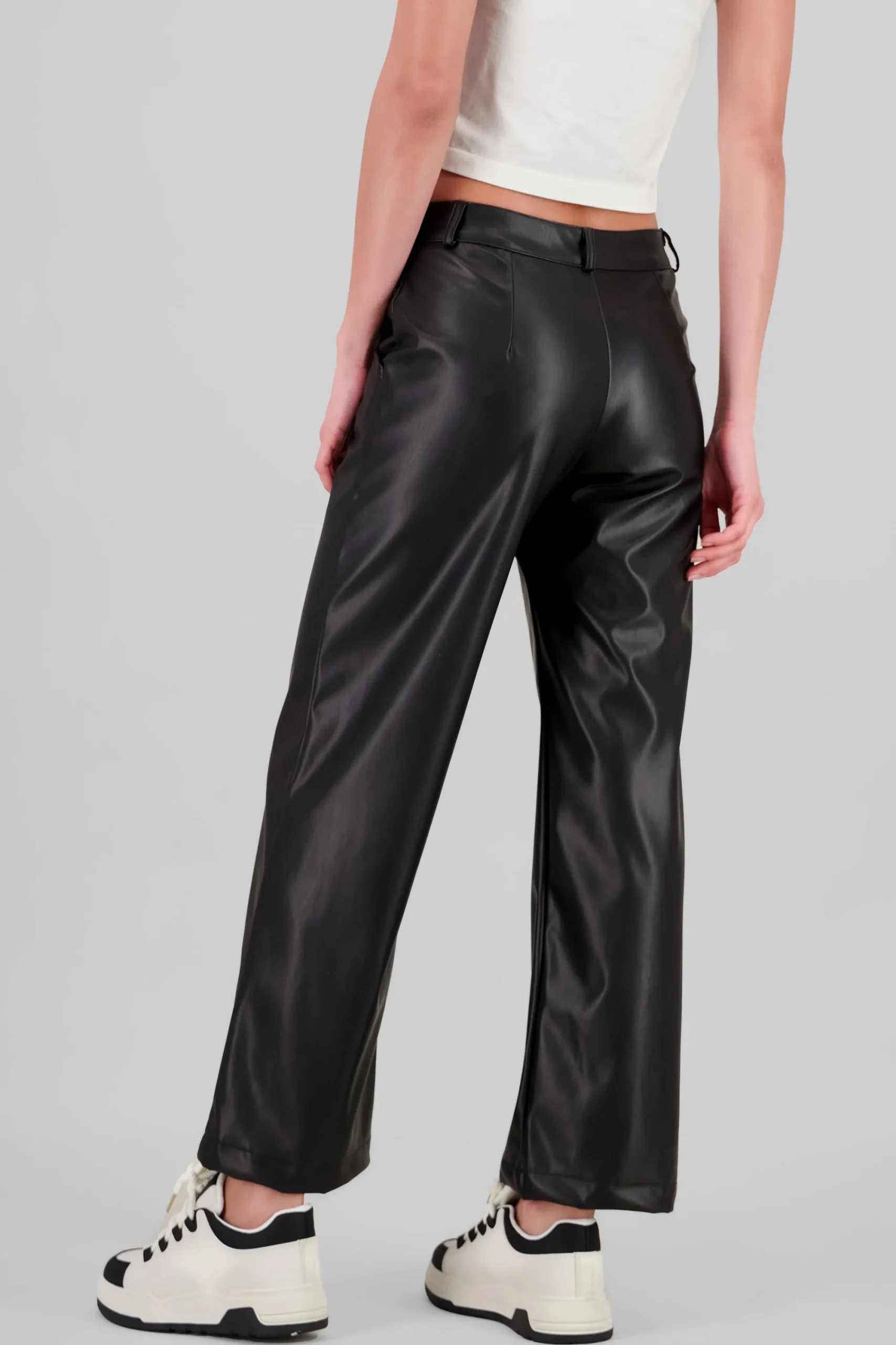 Shasa Faux Leather Wide Leg Pants