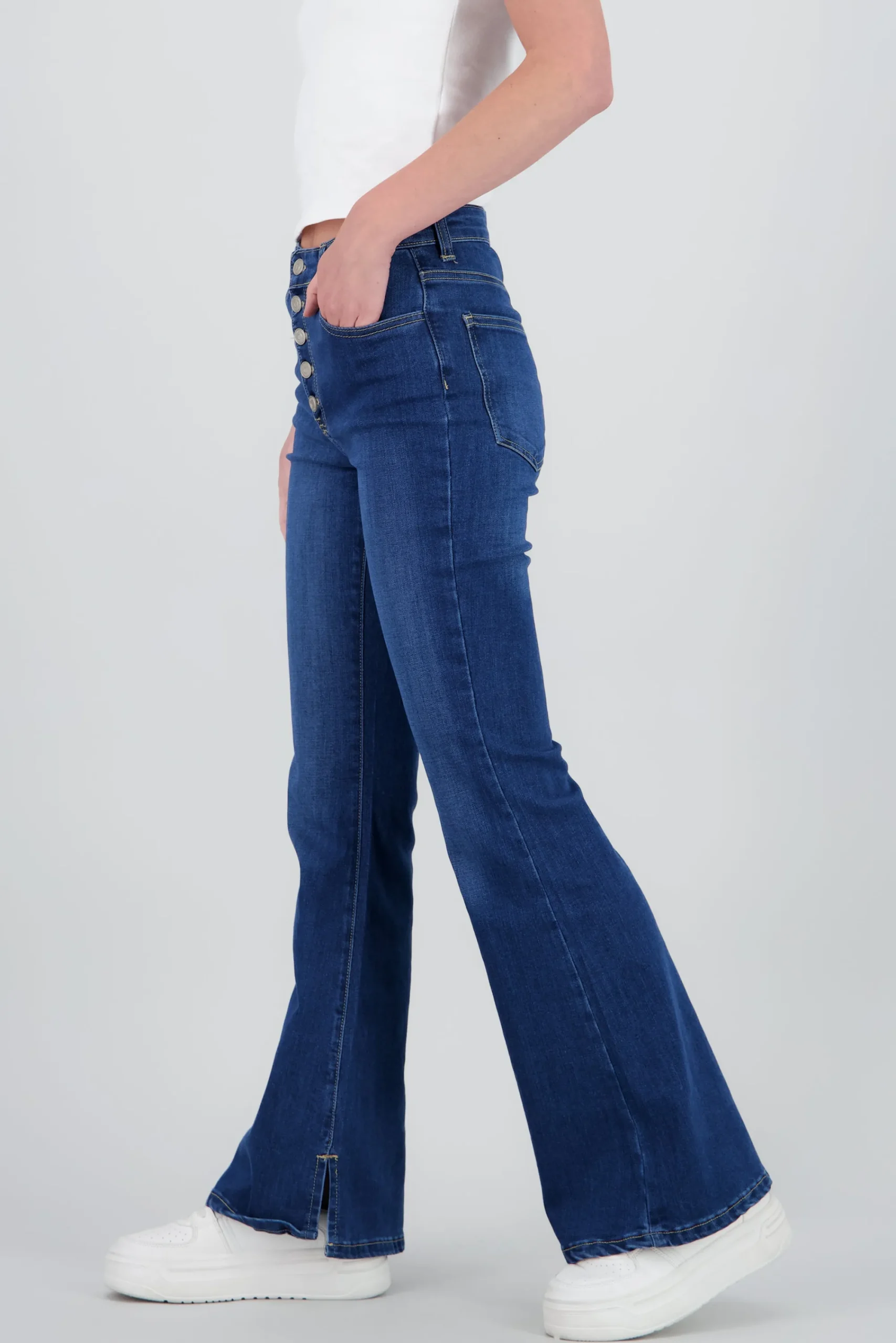 Shasa Flare Jeans with Buttons