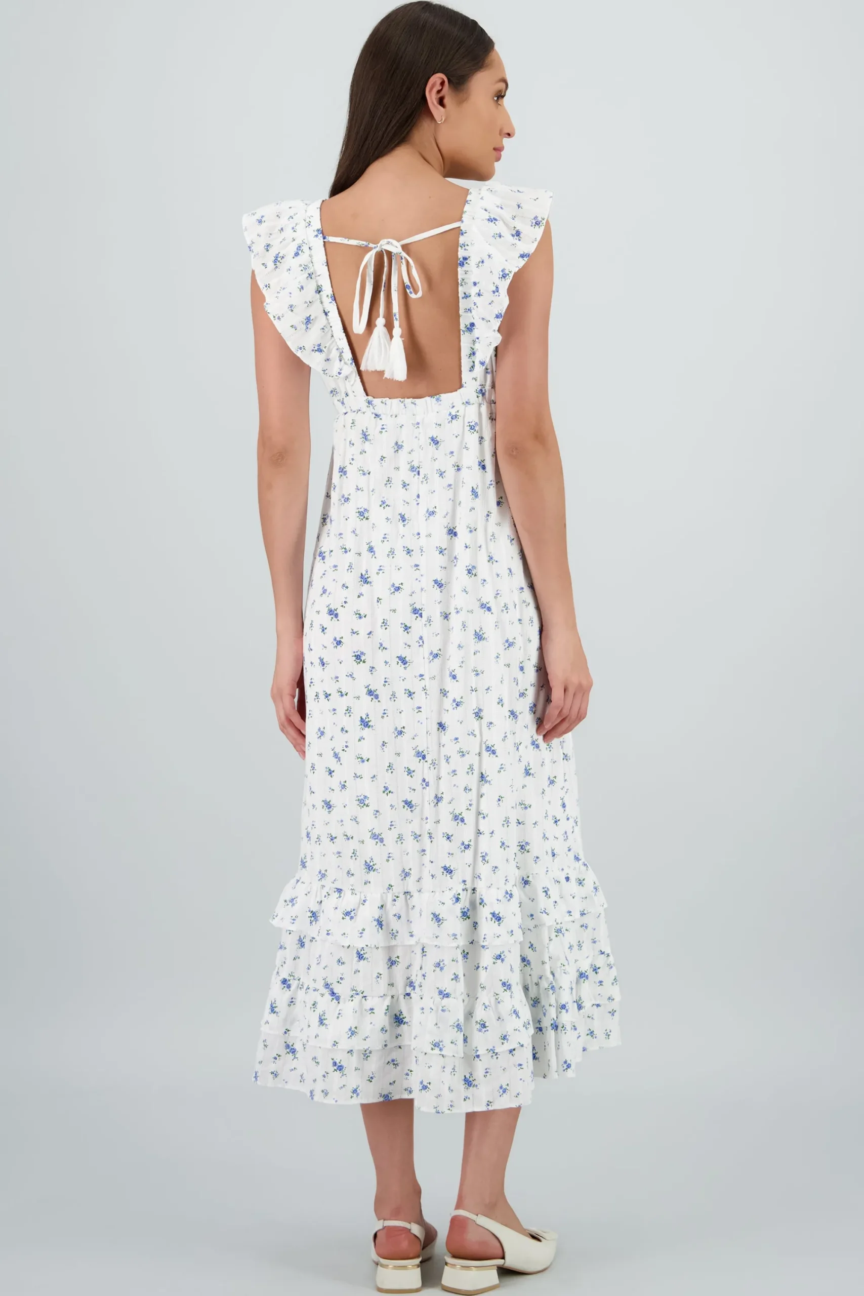 Shasa Floral Dress with Ruffles