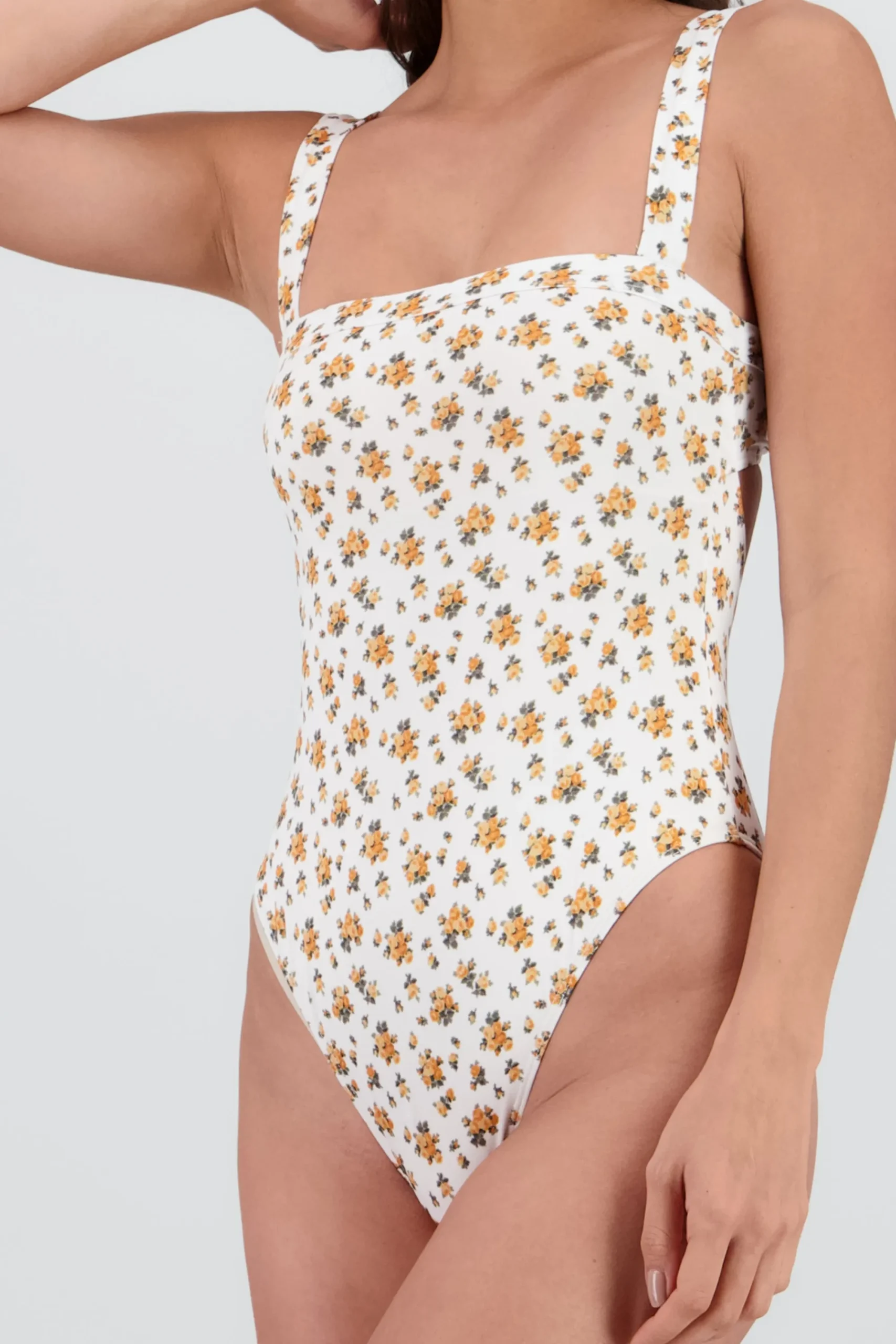 Shasa Floral One Piece Swimsuit with Open Back