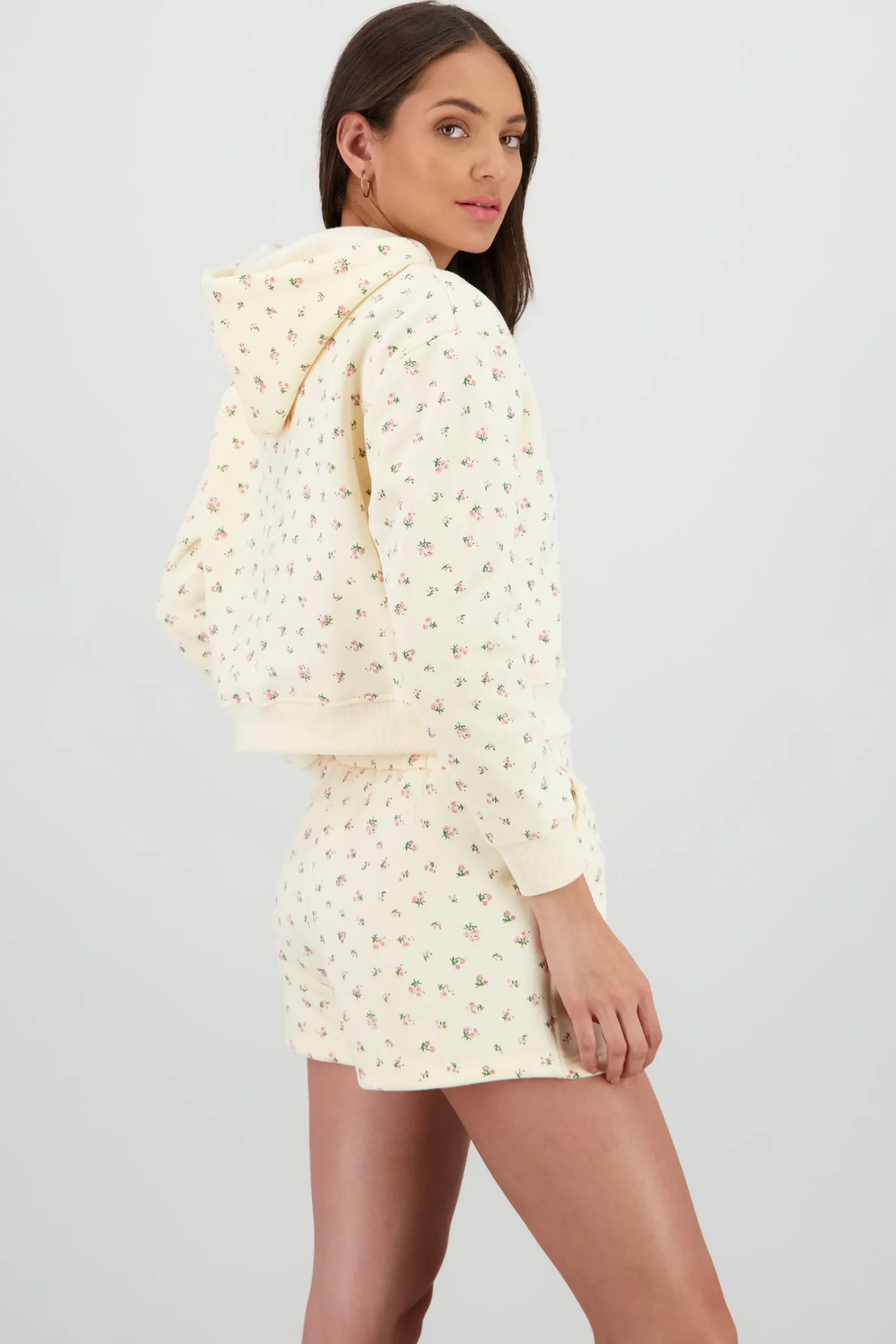 Shasa Floral Print Hoodie