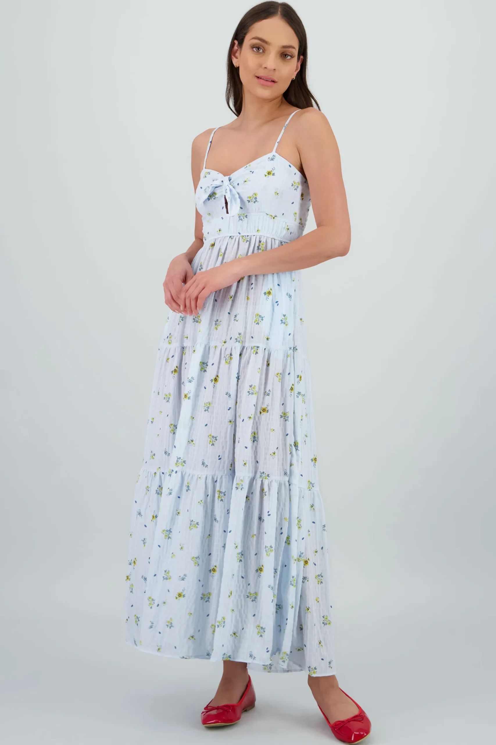 Shasa Floral Print Maxi Dress